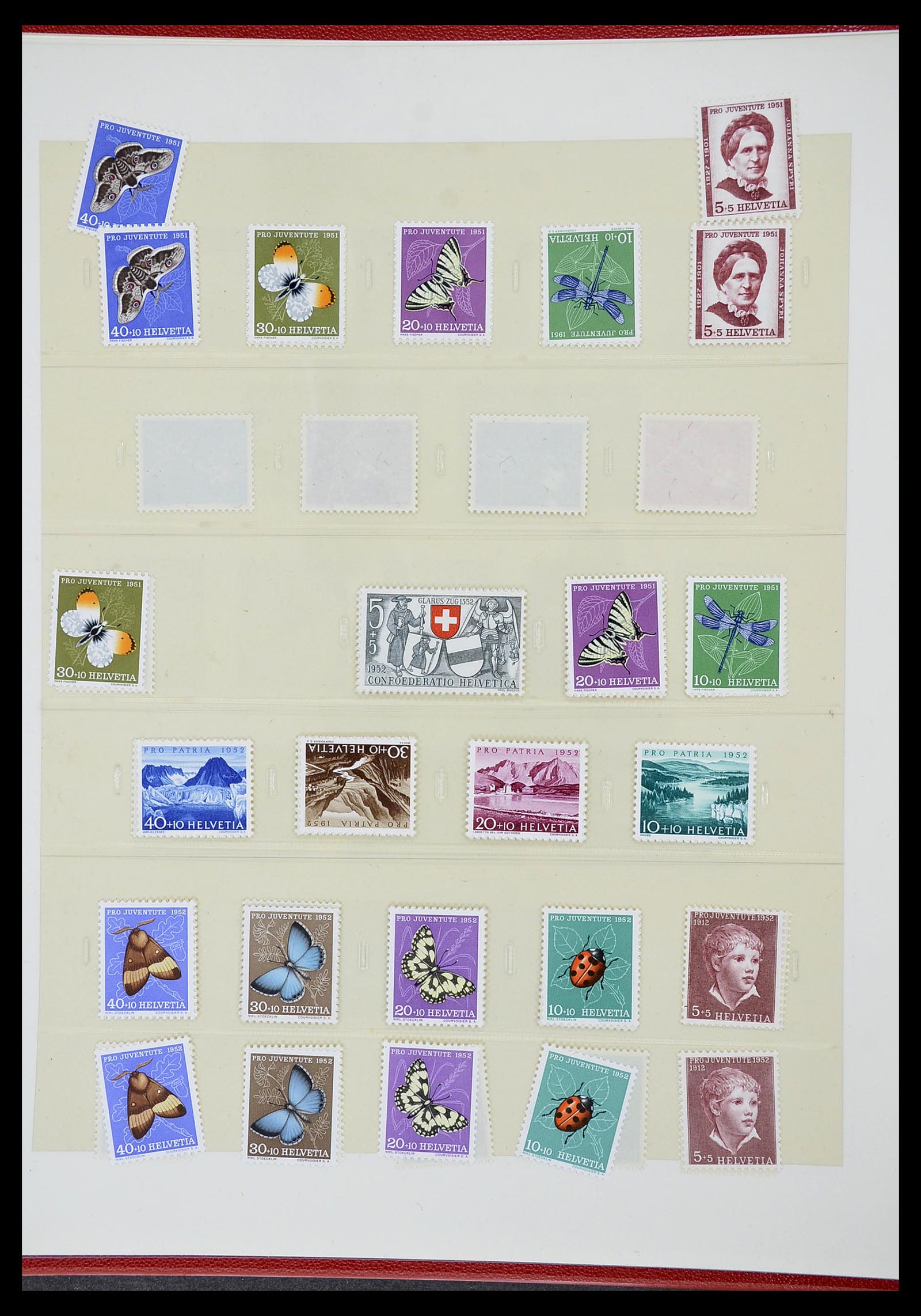 34655 081 - Postzegelverzameling 34655 Zwitserland 1847-1964.