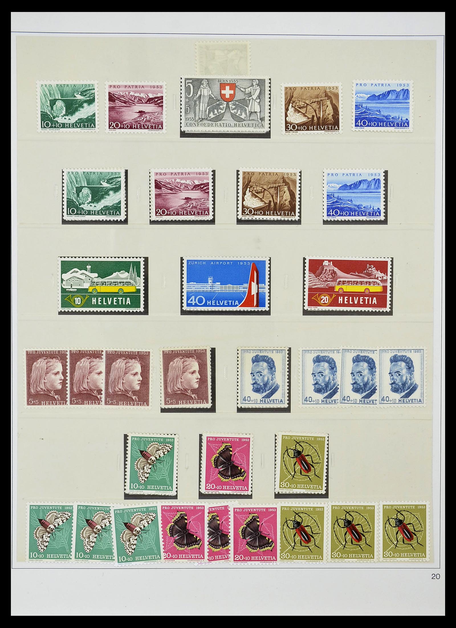 34655 082 - Postzegelverzameling 34655 Zwitserland 1847-1964.