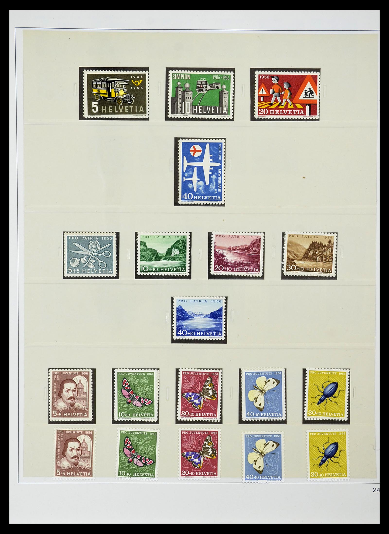 34655 091 - Postzegelverzameling 34655 Zwitserland 1847-1964.
