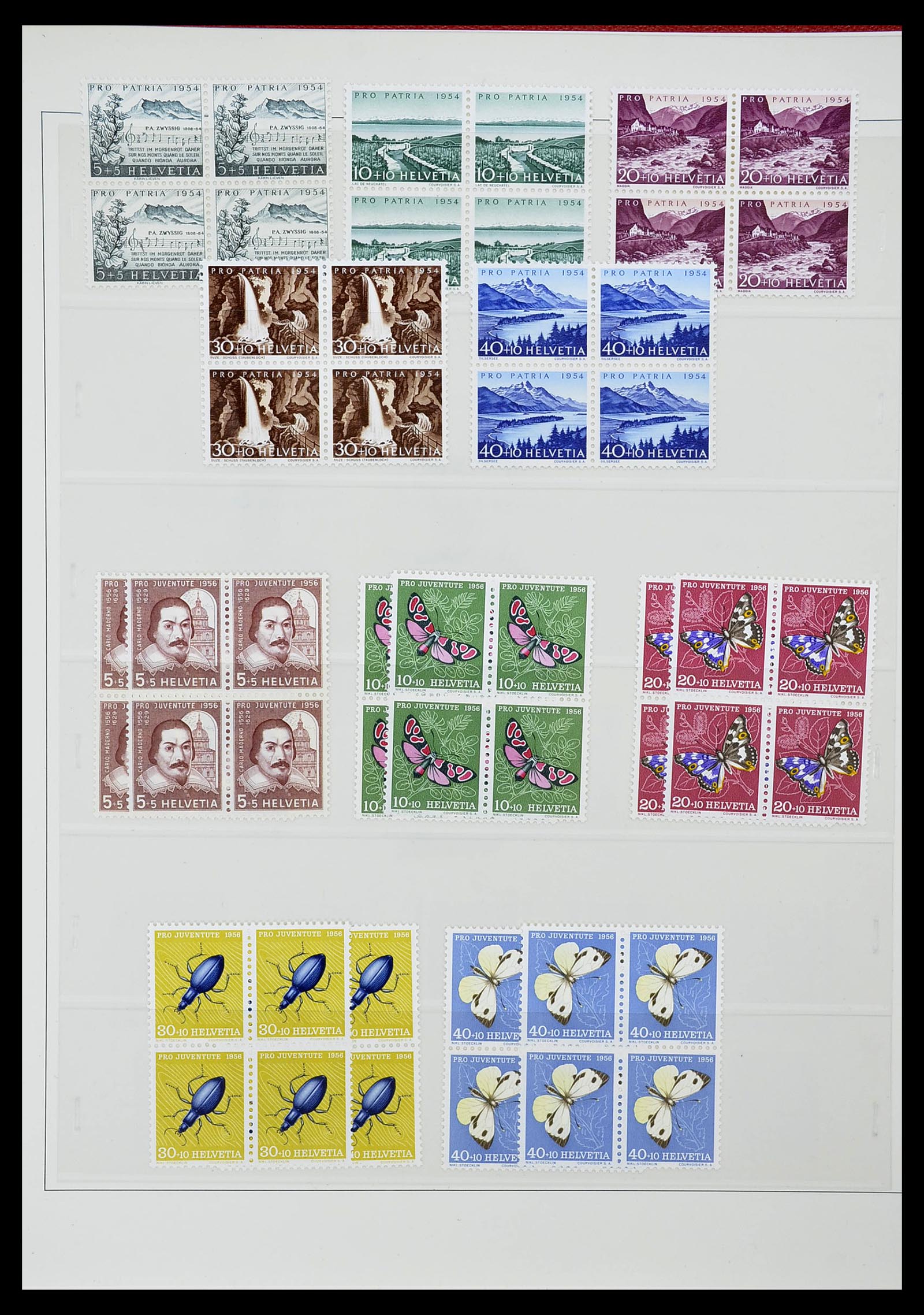 34655 093 - Postzegelverzameling 34655 Zwitserland 1847-1964.