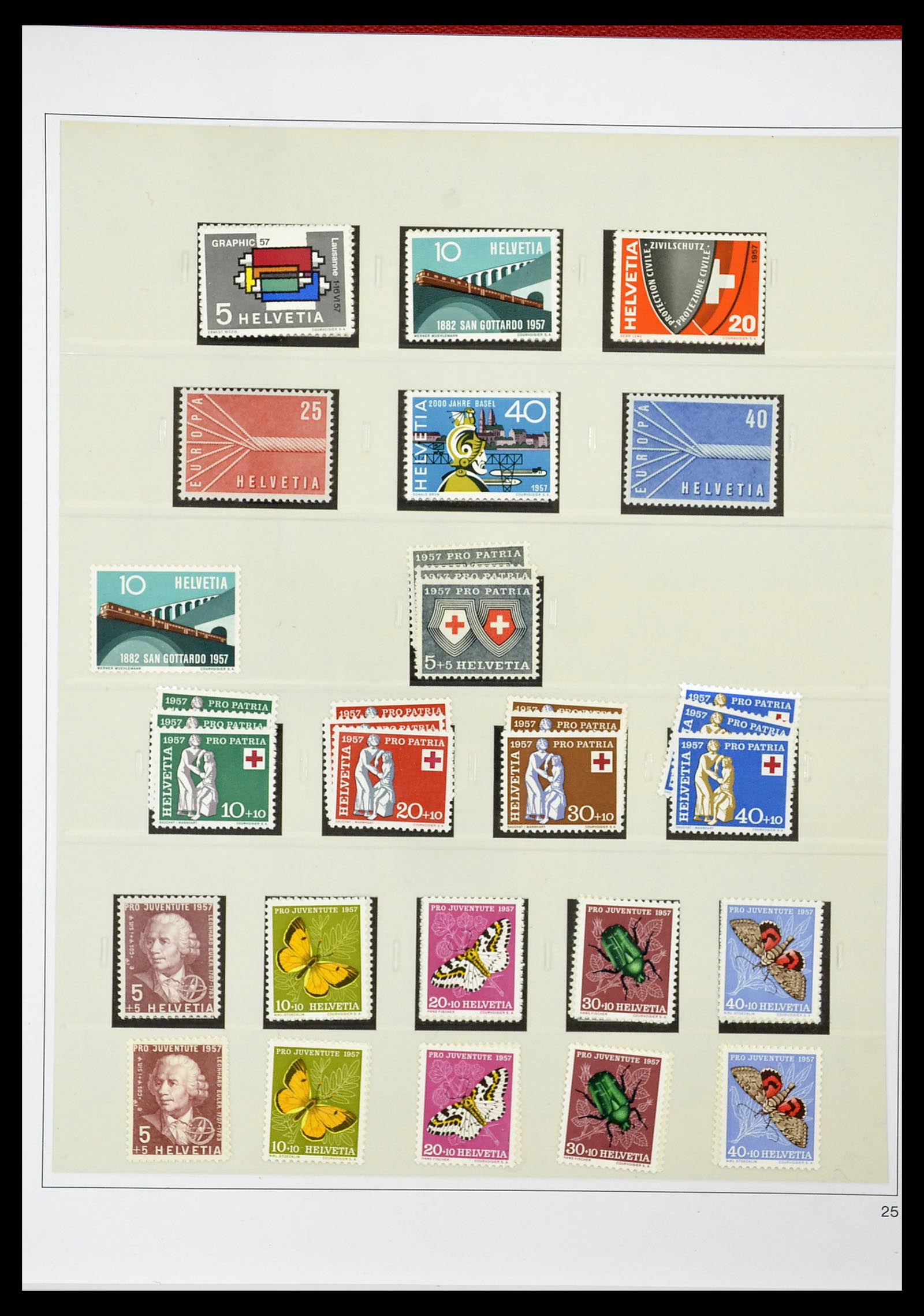 34655 094 - Postzegelverzameling 34655 Zwitserland 1847-1964.