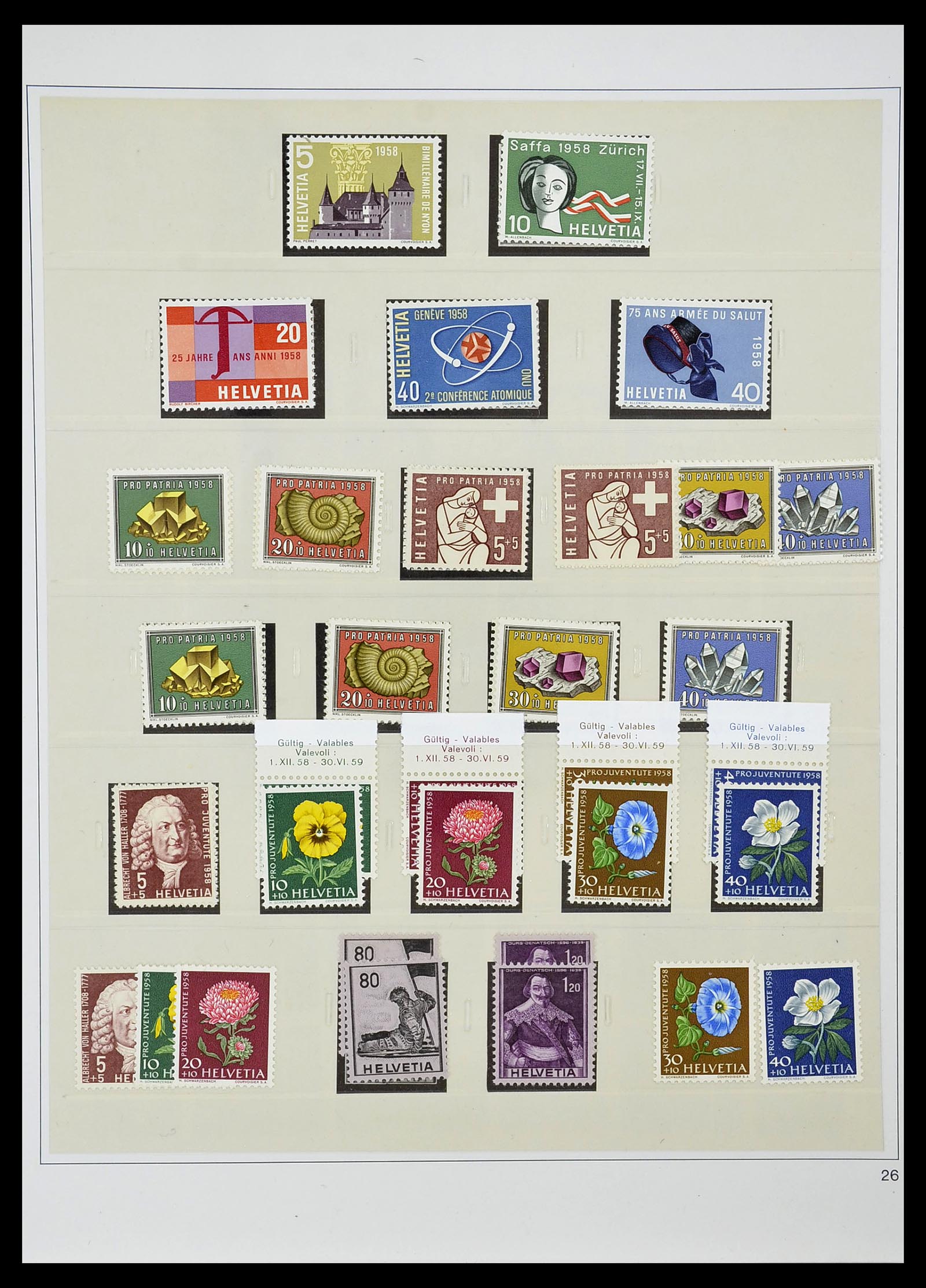 34655 096 - Postzegelverzameling 34655 Zwitserland 1847-1964.