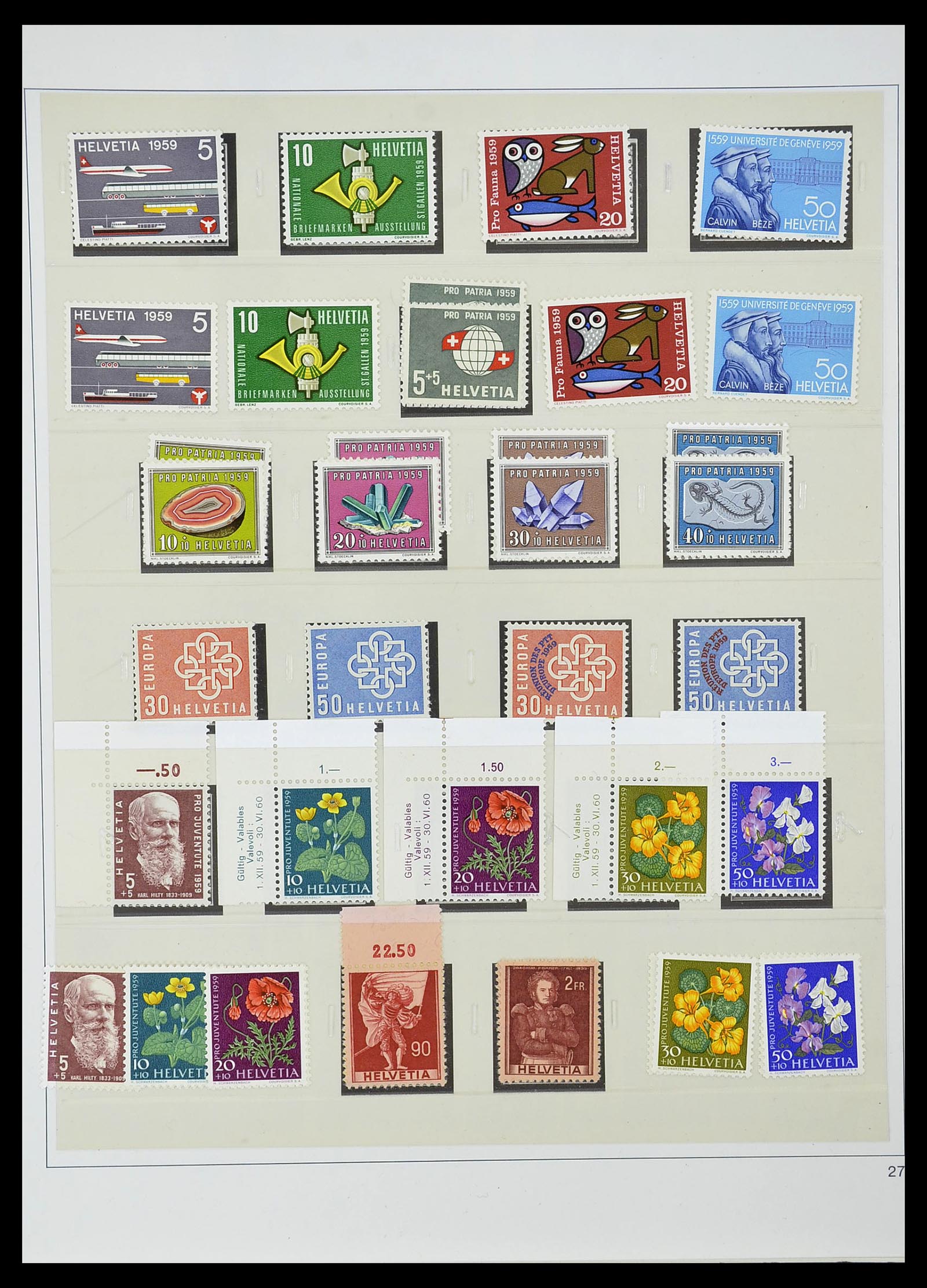34655 100 - Postzegelverzameling 34655 Zwitserland 1847-1964.