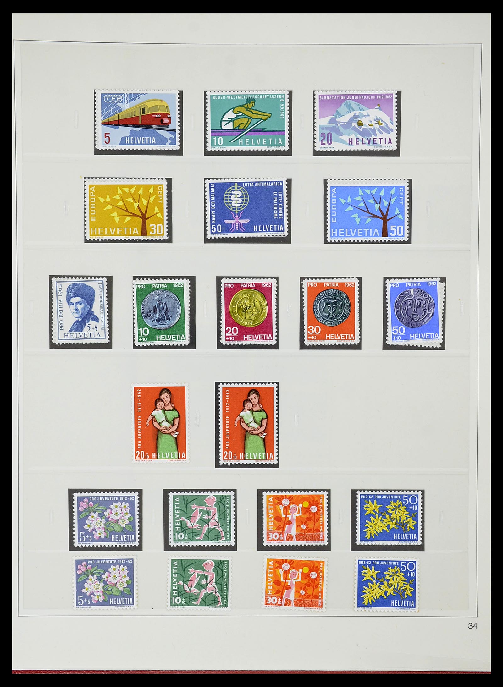 34655 120 - Postzegelverzameling 34655 Zwitserland 1847-1964.