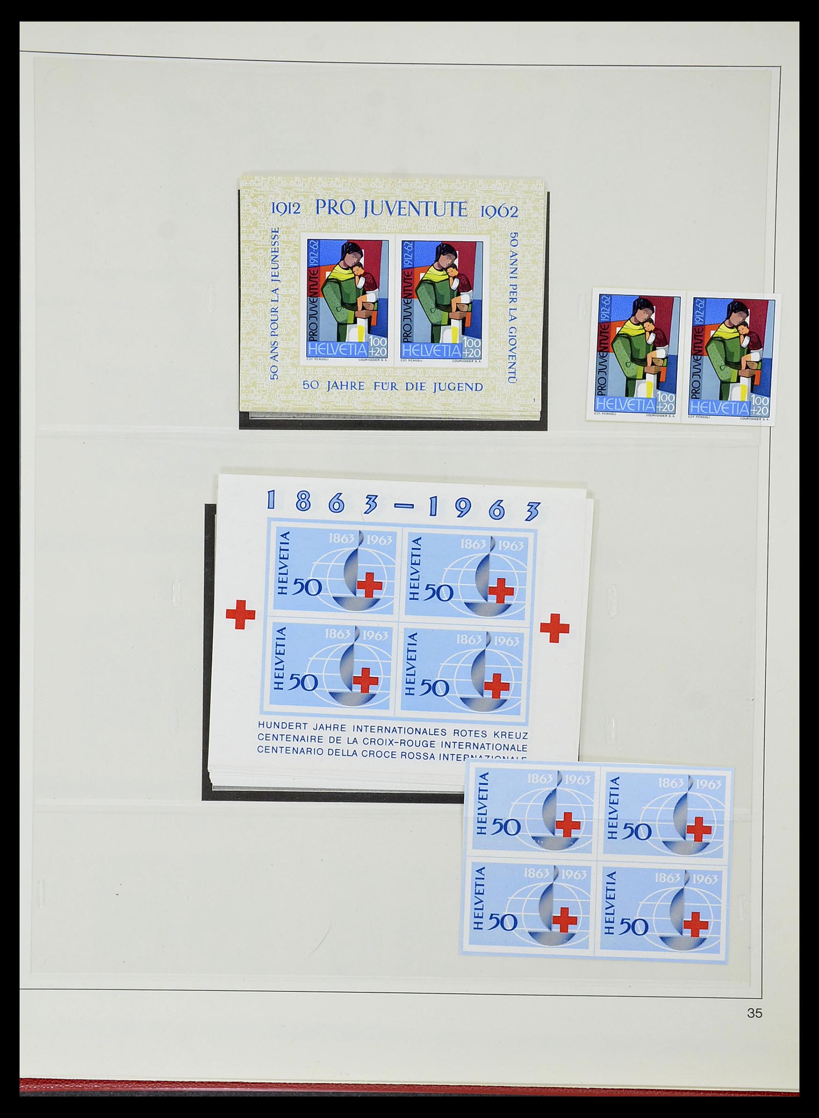 34655 122 - Postzegelverzameling 34655 Zwitserland 1847-1964.