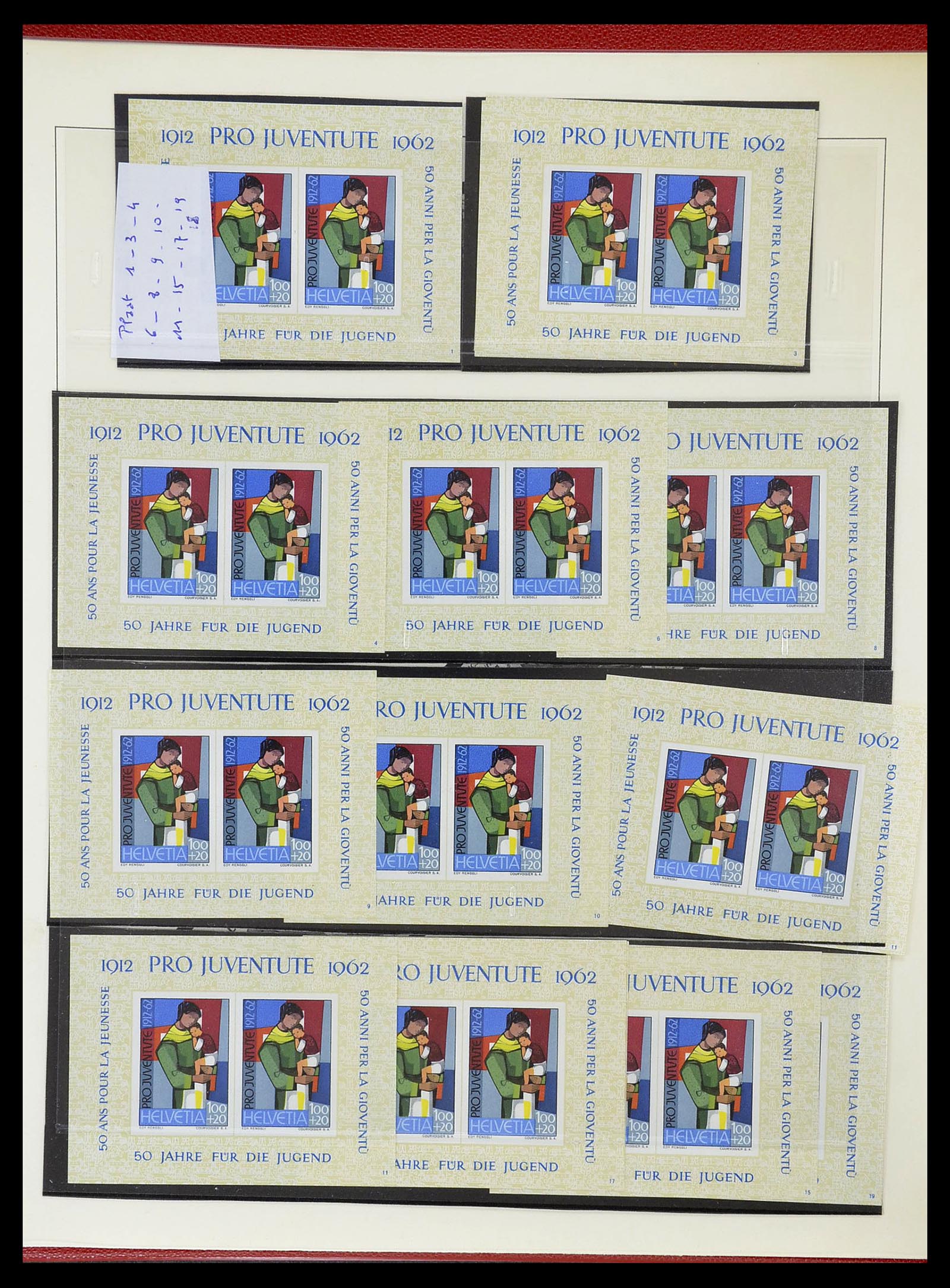 34655 124 - Postzegelverzameling 34655 Zwitserland 1847-1964.