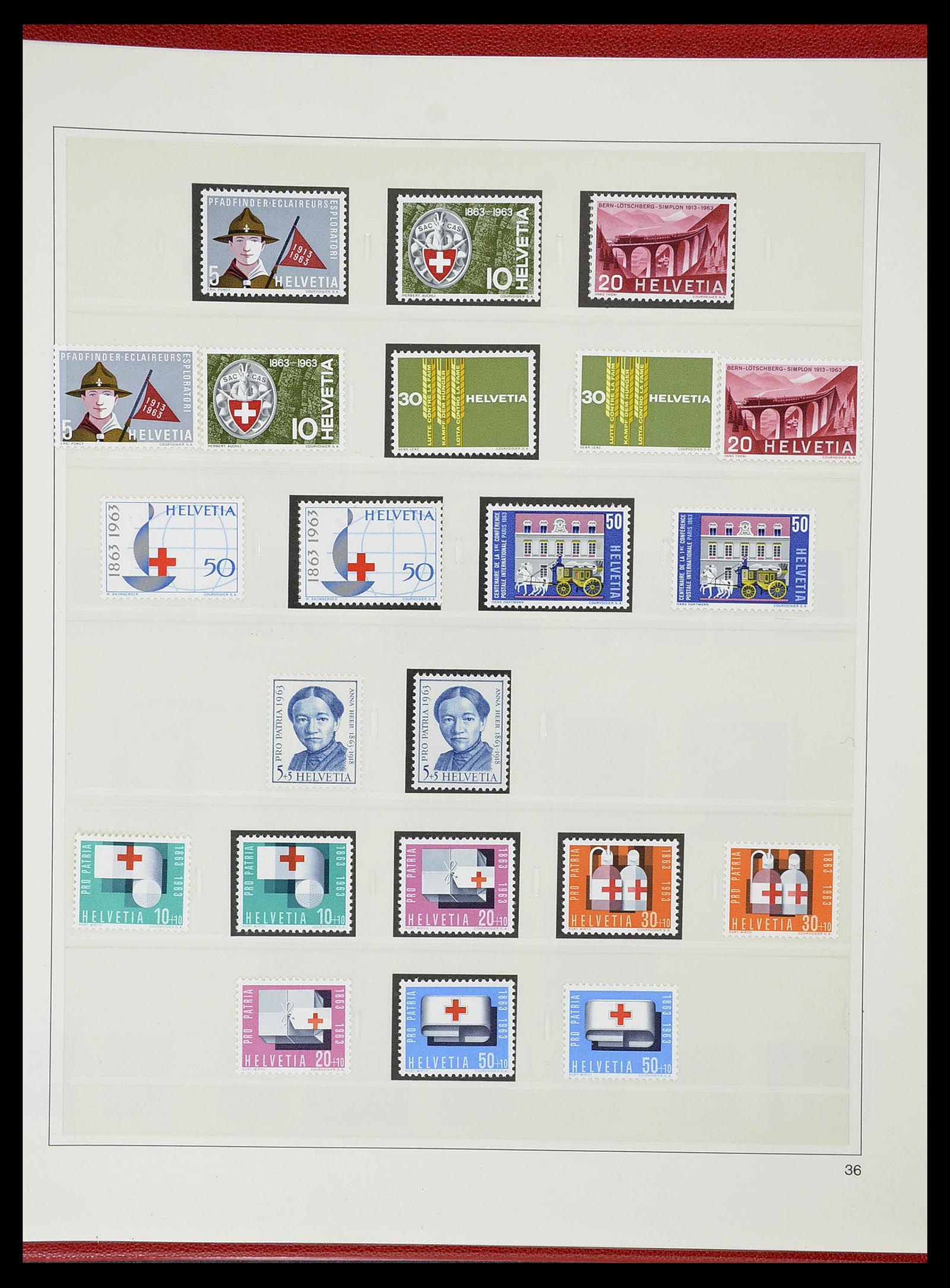 34655 127 - Postzegelverzameling 34655 Zwitserland 1847-1964.