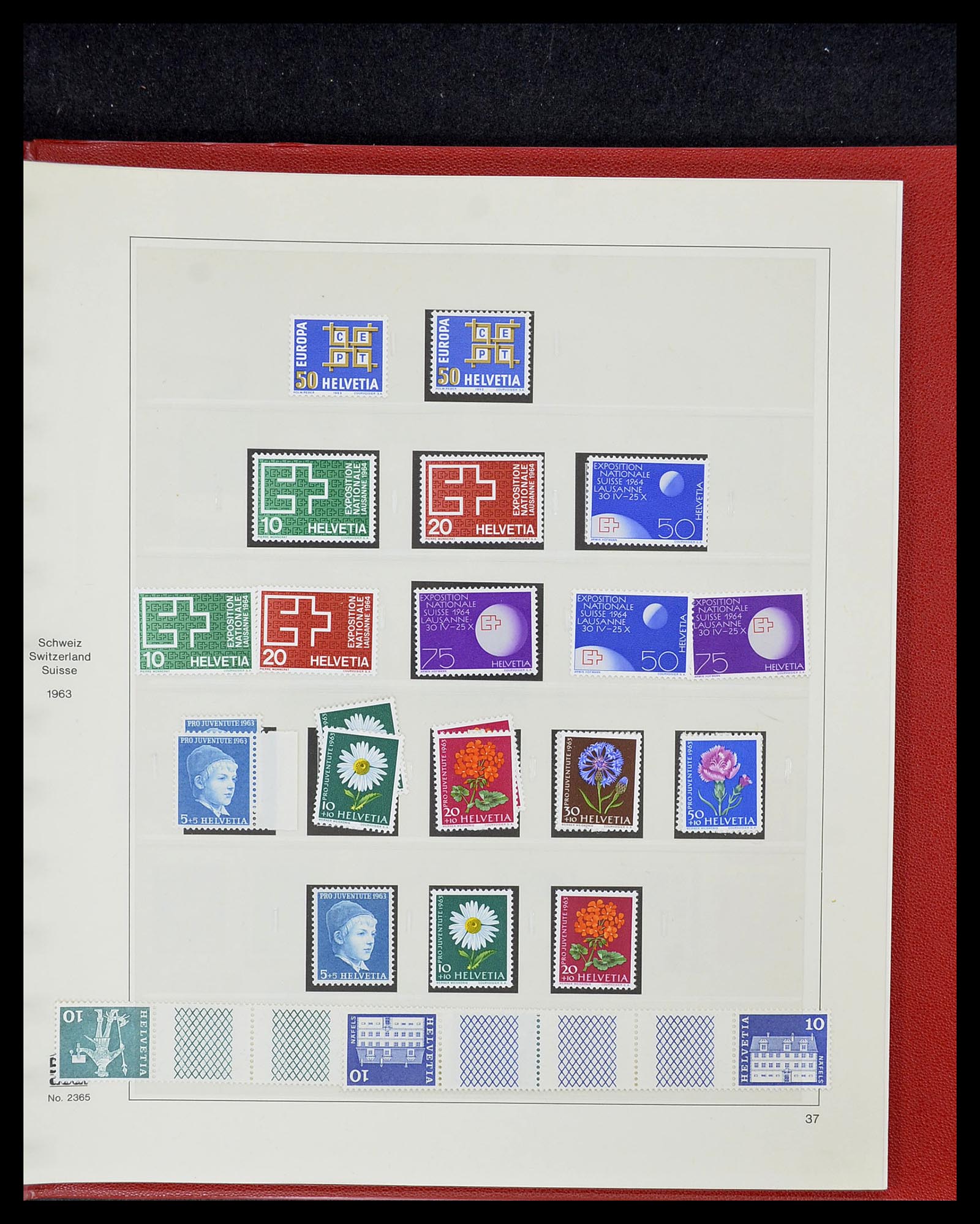 34655 128 - Postzegelverzameling 34655 Zwitserland 1847-1964.