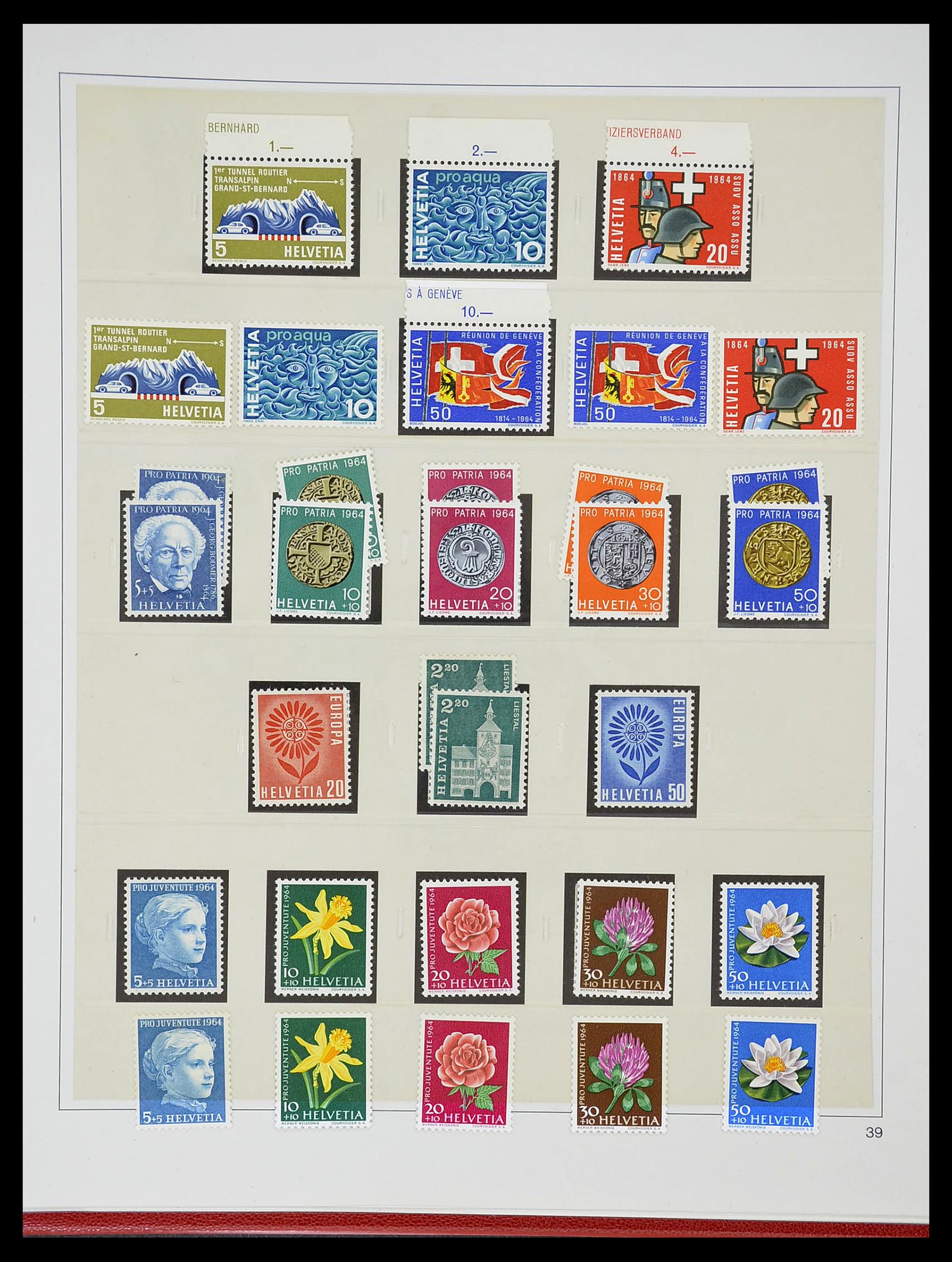 34655 132 - Postzegelverzameling 34655 Zwitserland 1847-1964.