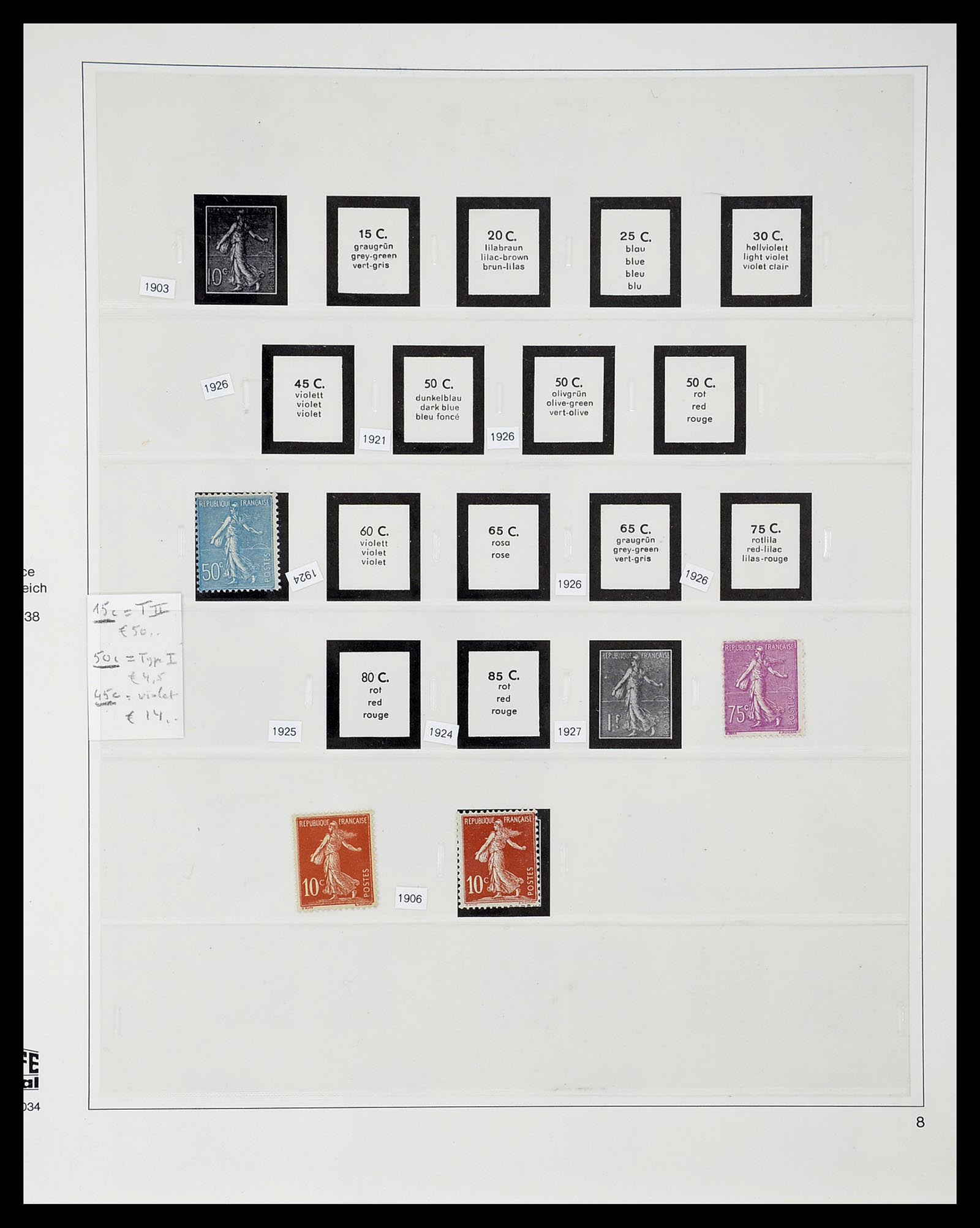 34656 015 - Postzegelverzameling 34656 Frankrijk 1849-1972.