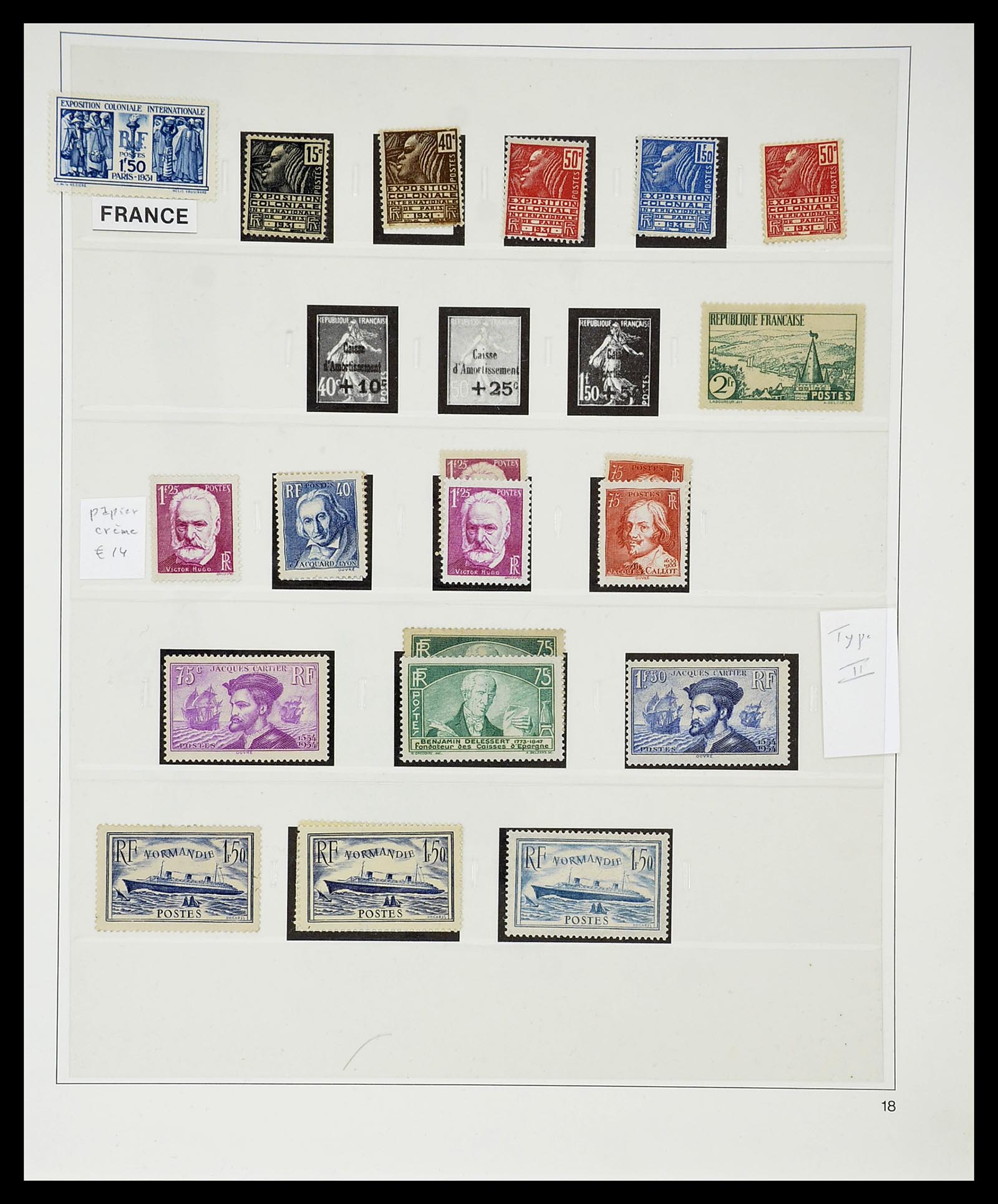 34656 033 - Postzegelverzameling 34656 Frankrijk 1849-1972.