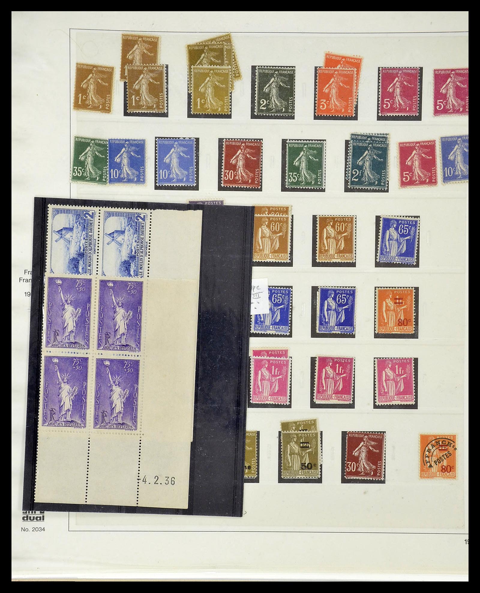 34656 035 - Postzegelverzameling 34656 Frankrijk 1849-1972.