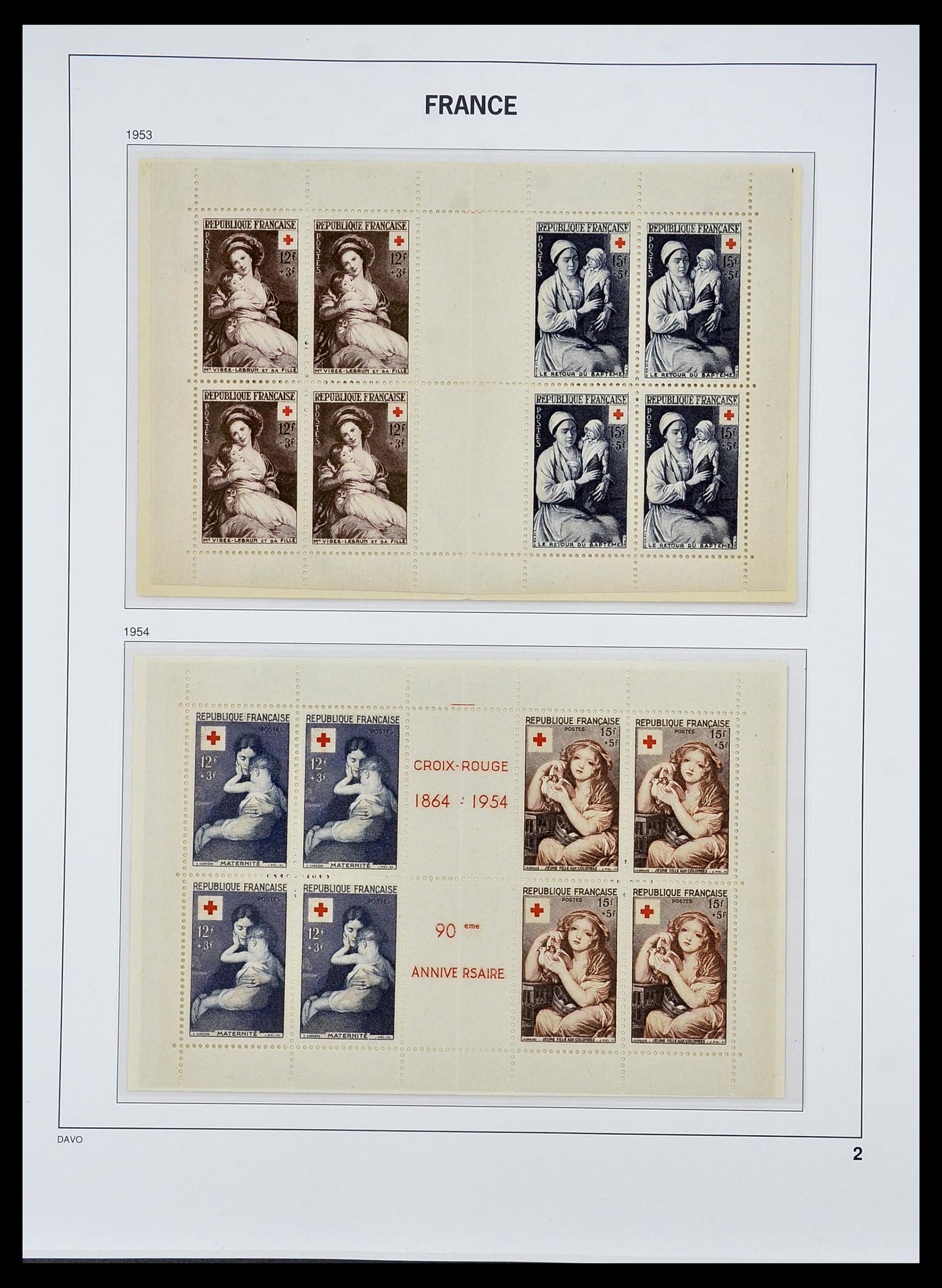 34657 002 - Postzegelverzameling 34657 Frankrijk postzegelboekjes 1952-2011.