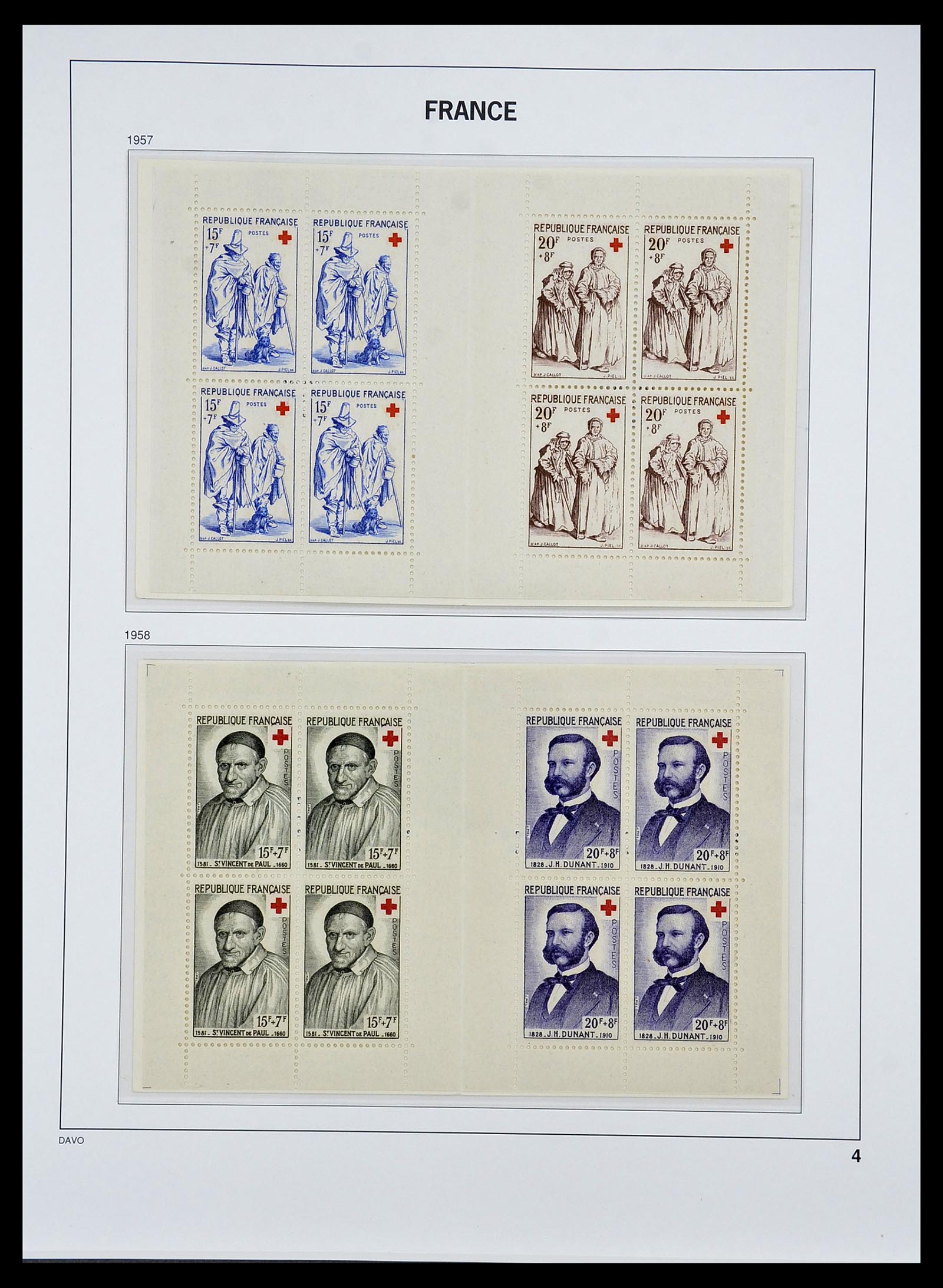 34657 004 - Postzegelverzameling 34657 Frankrijk postzegelboekjes 1952-2011.