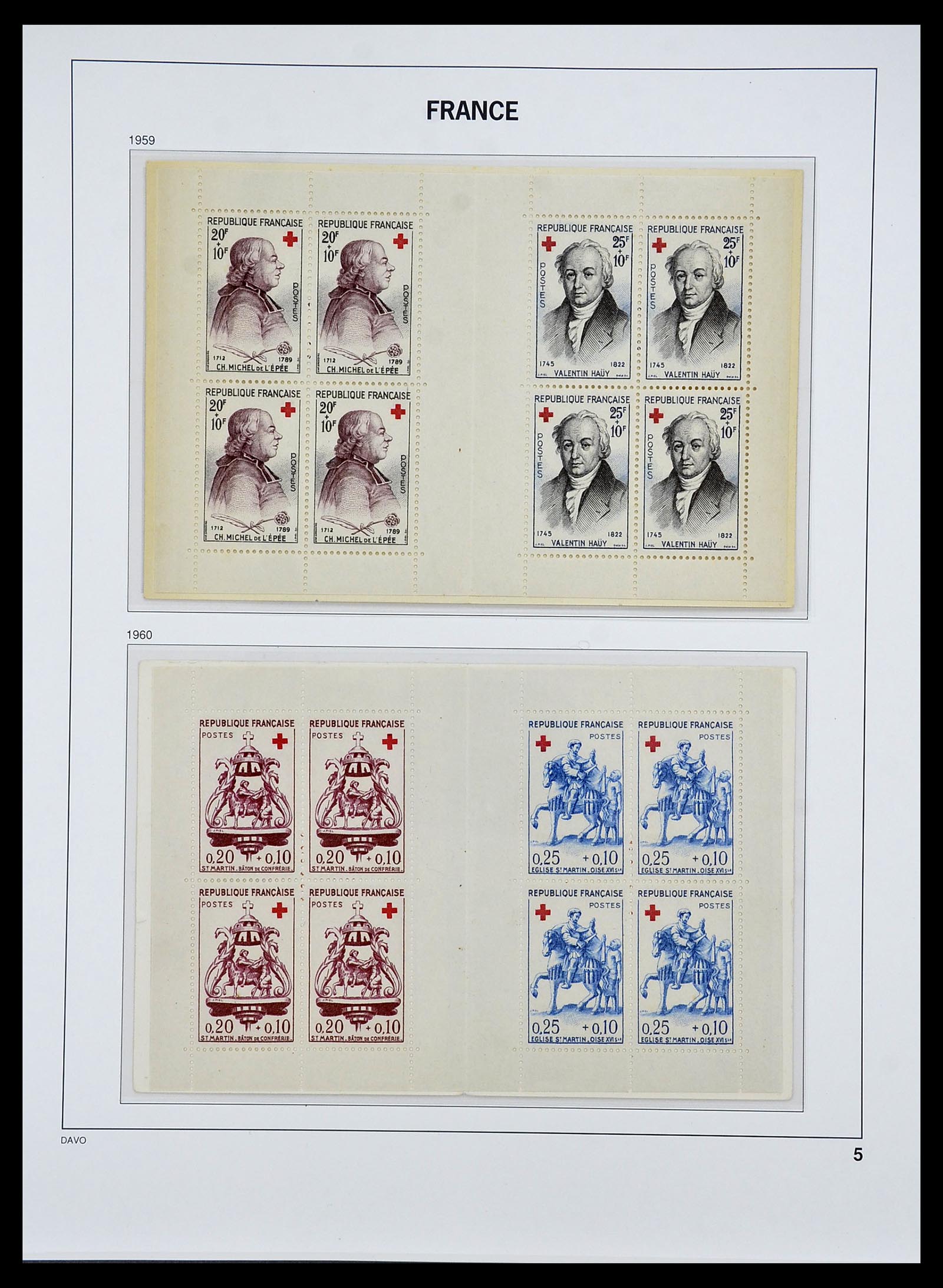 34657 005 - Postzegelverzameling 34657 Frankrijk postzegelboekjes 1952-2011.