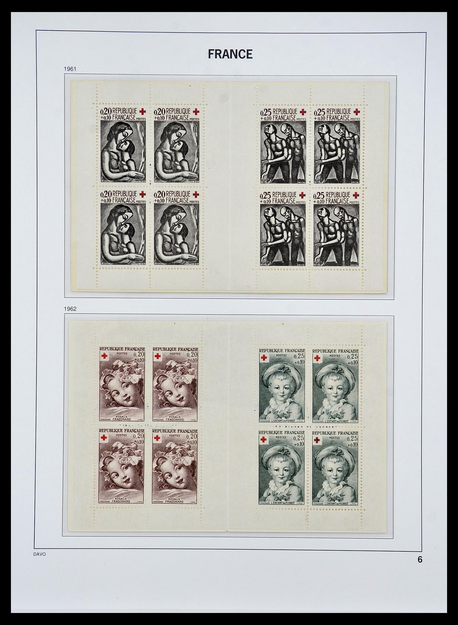 34657 006 - Postzegelverzameling 34657 Frankrijk postzegelboekjes 1952-2011.