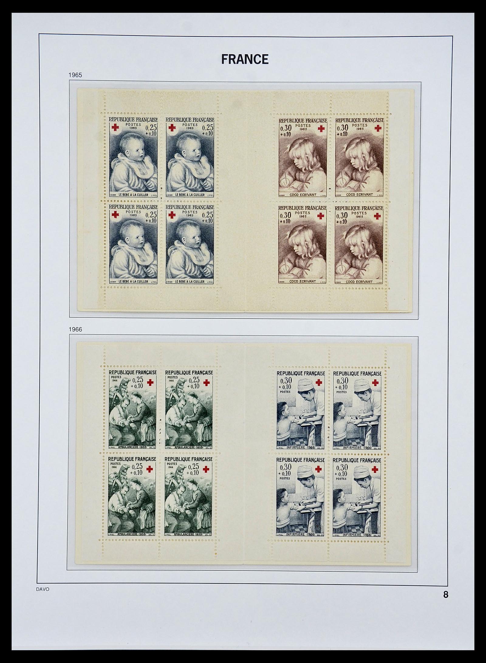 34657 008 - Postzegelverzameling 34657 Frankrijk postzegelboekjes 1952-2011.