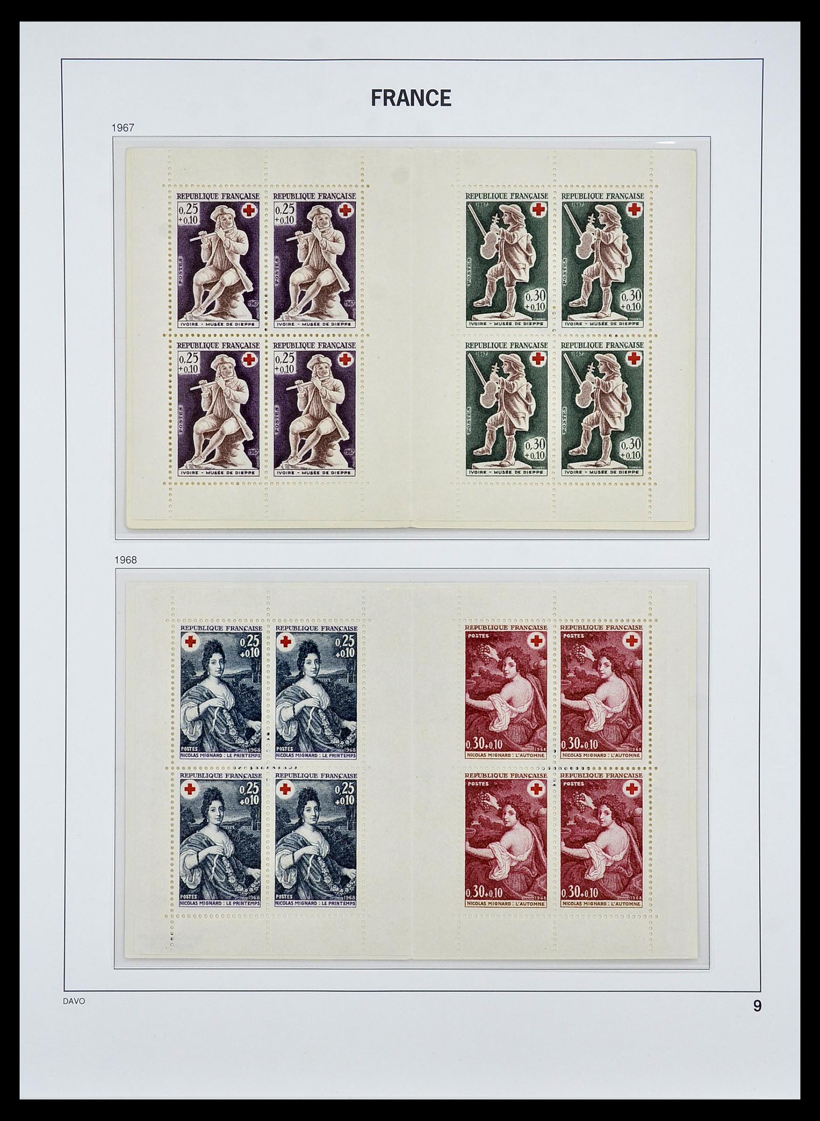 34657 009 - Postzegelverzameling 34657 Frankrijk postzegelboekjes 1952-2011.