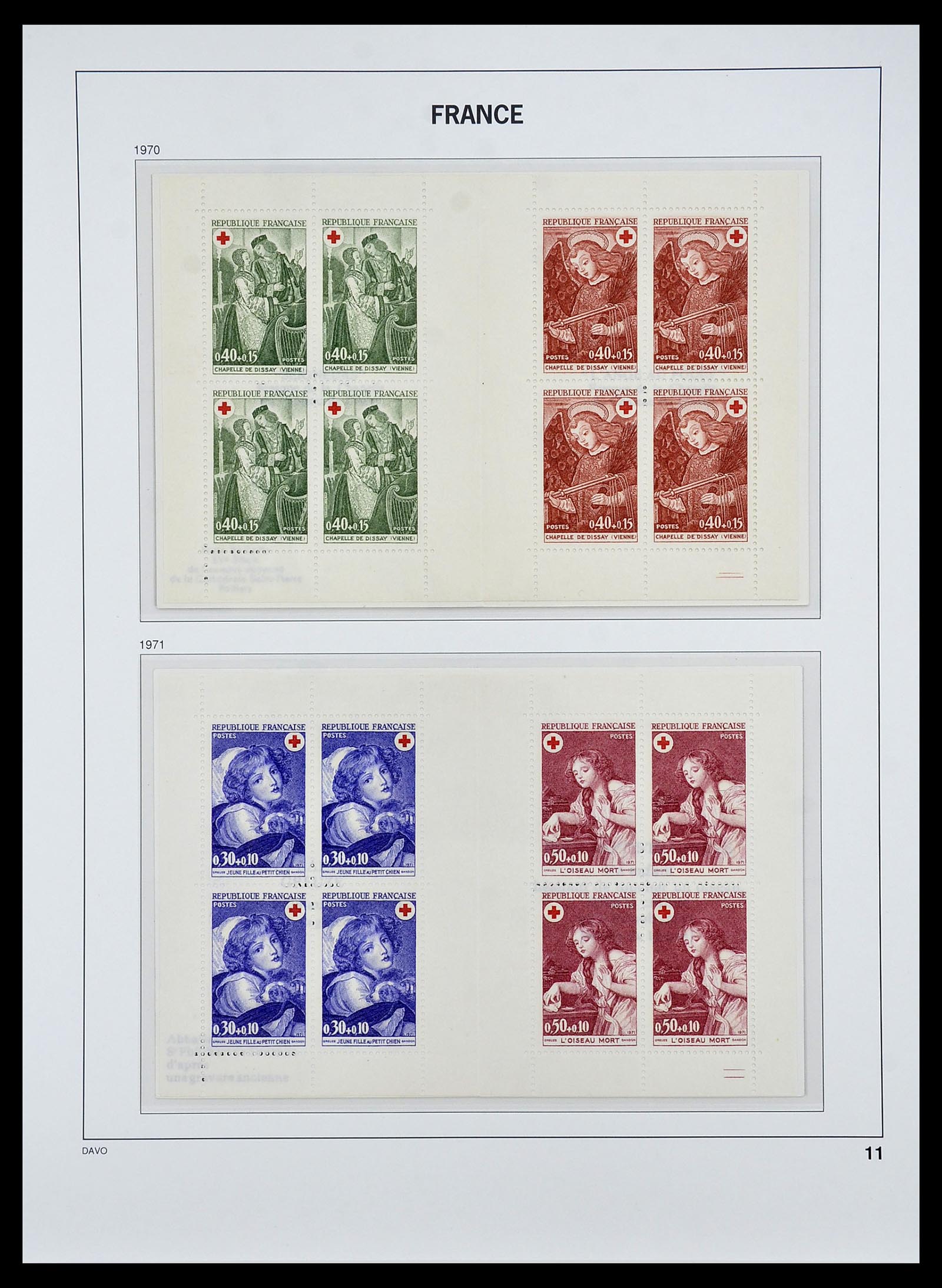 34657 011 - Postzegelverzameling 34657 Frankrijk postzegelboekjes 1952-2011.