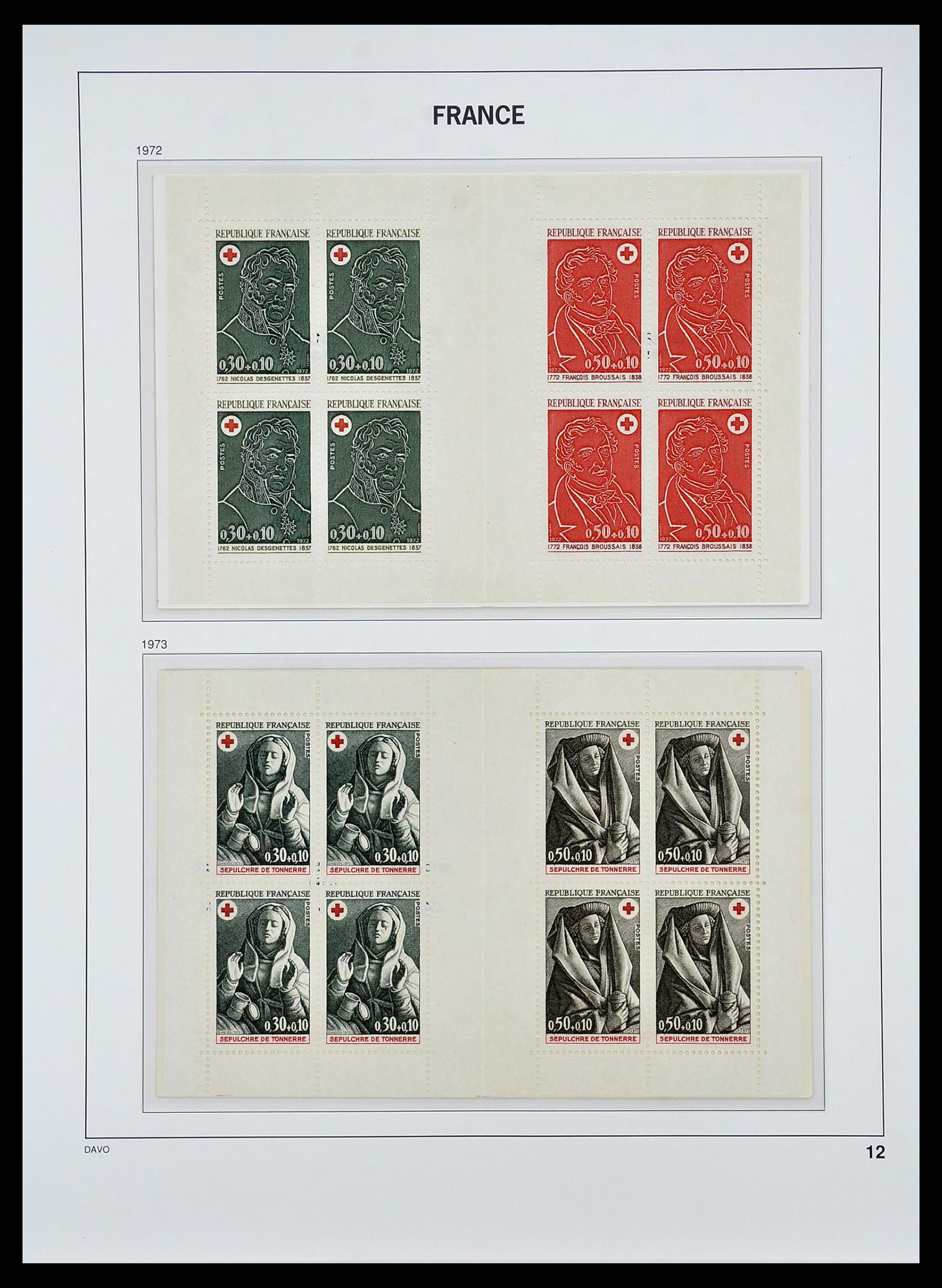34657 012 - Postzegelverzameling 34657 Frankrijk postzegelboekjes 1952-2011.