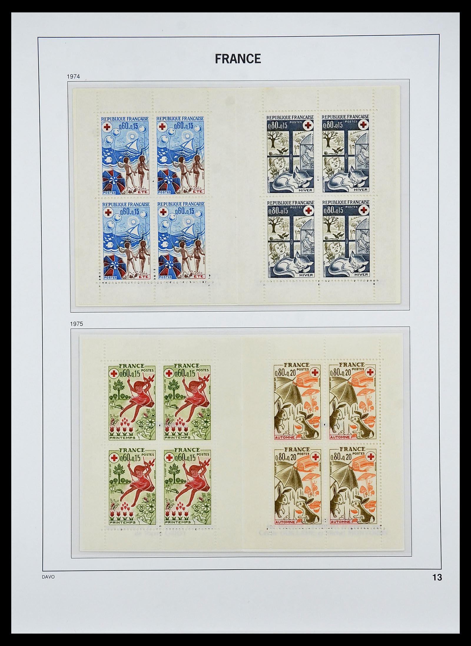 34657 013 - Postzegelverzameling 34657 Frankrijk postzegelboekjes 1952-2011.