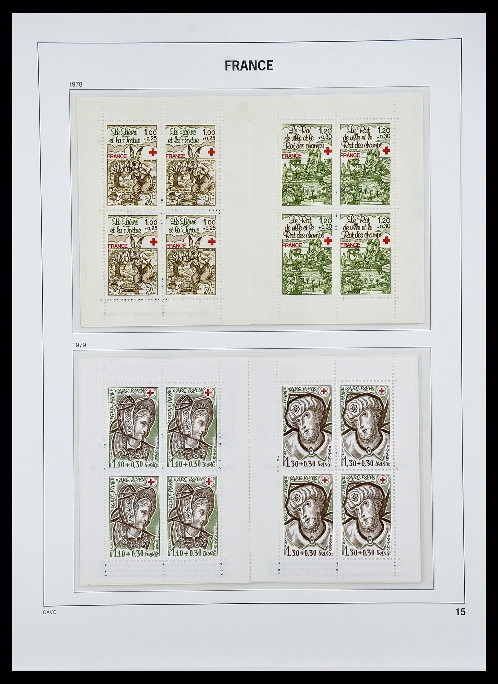 34657 015 - Postzegelverzameling 34657 Frankrijk postzegelboekjes 1952-2011.