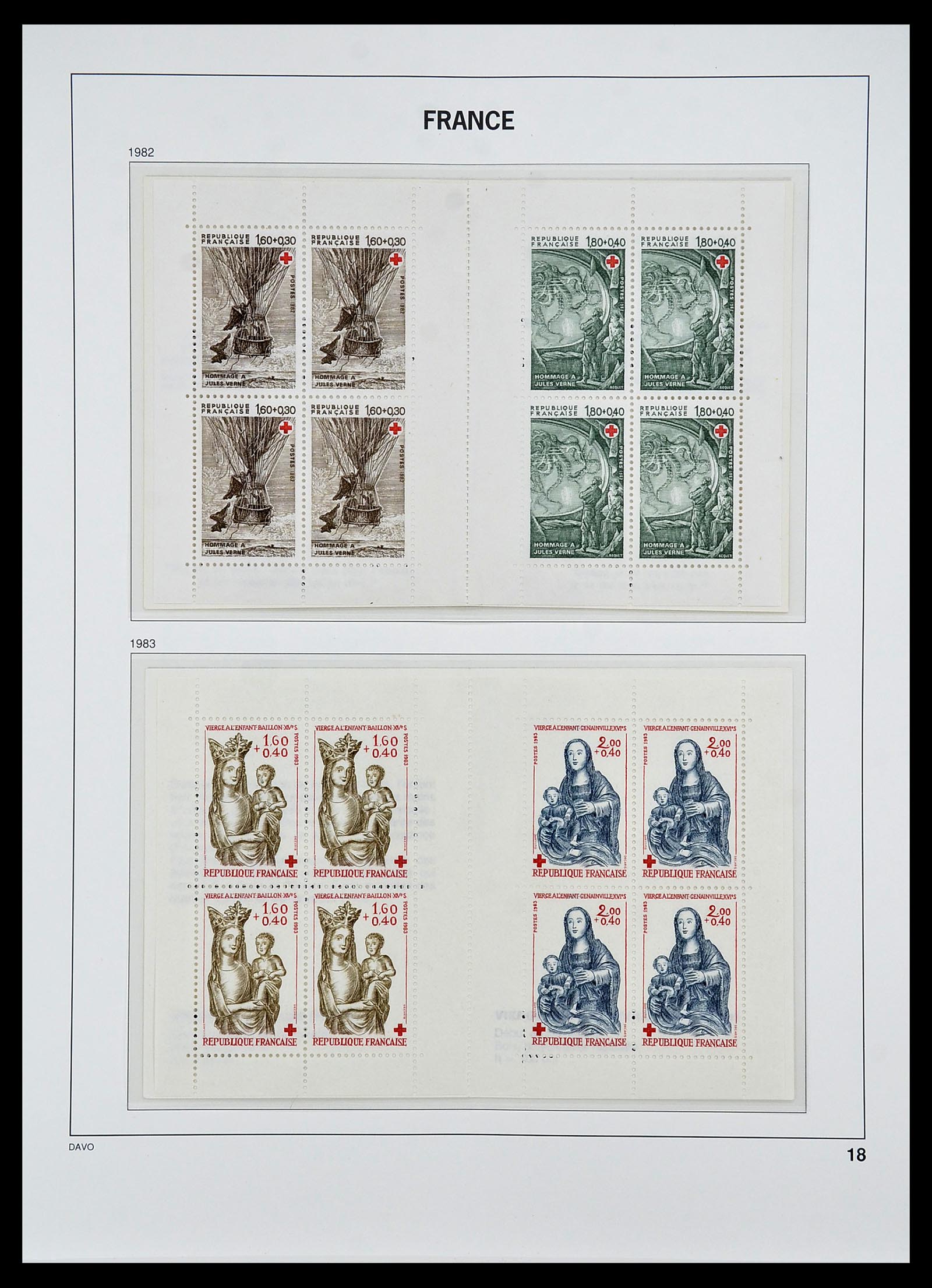 34657 018 - Postzegelverzameling 34657 Frankrijk postzegelboekjes 1952-2011.