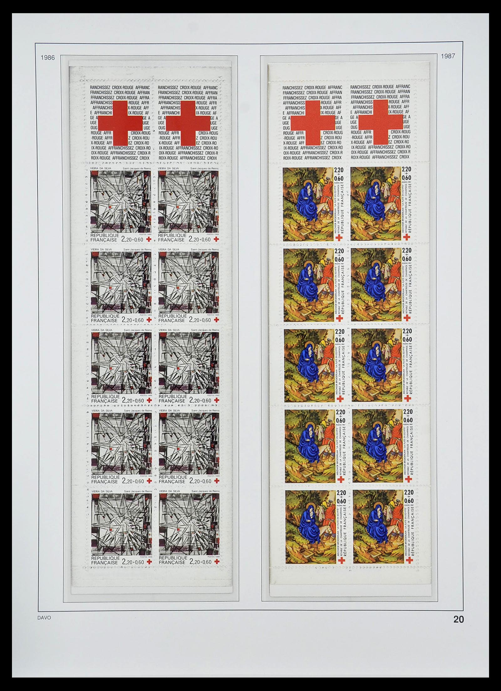 34657 020 - Postzegelverzameling 34657 Frankrijk postzegelboekjes 1952-2011.
