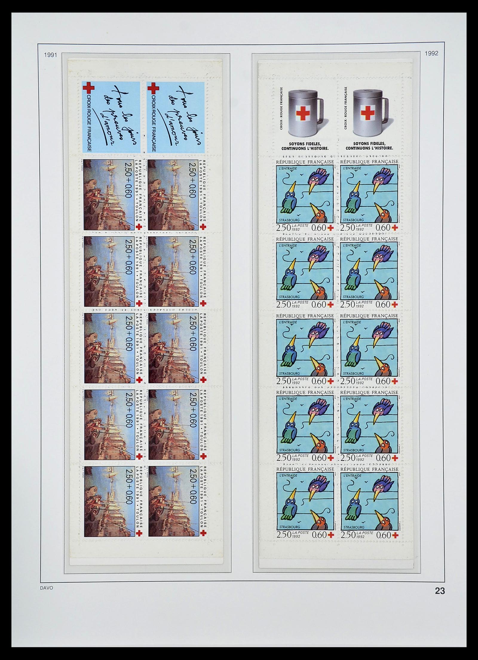 34657 023 - Postzegelverzameling 34657 Frankrijk postzegelboekjes 1952-2011.