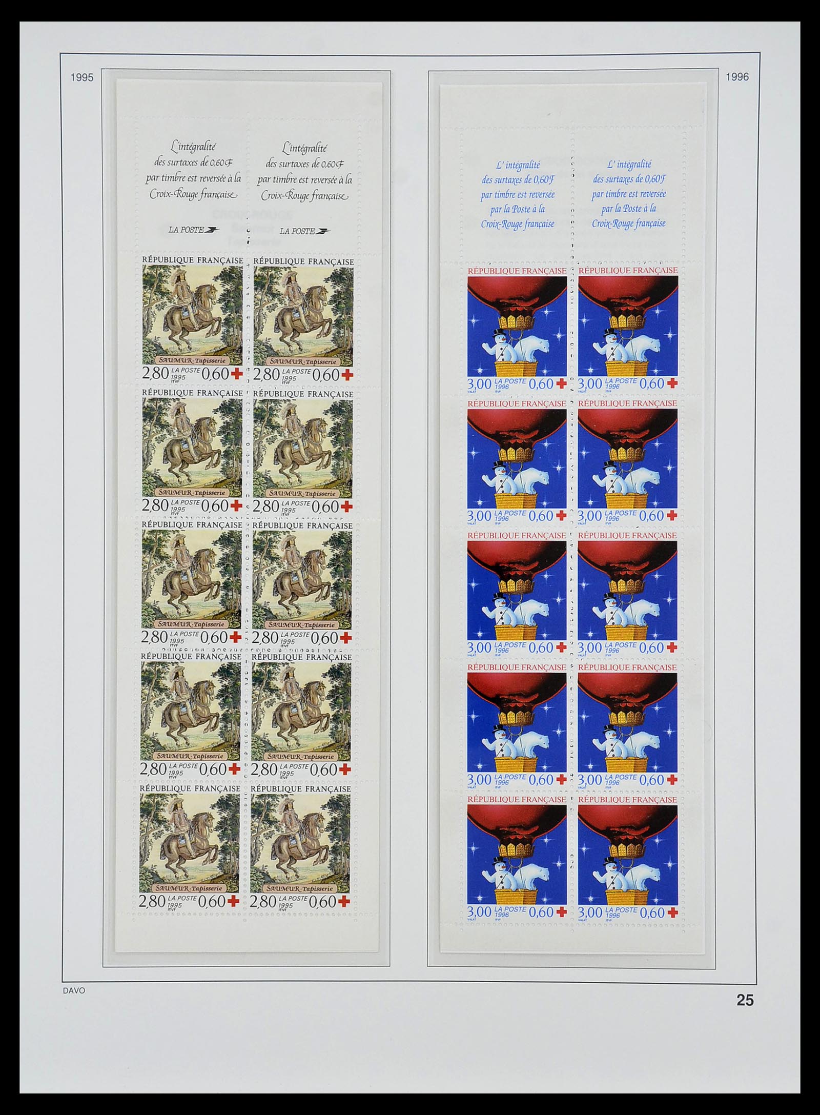 34657 025 - Postzegelverzameling 34657 Frankrijk postzegelboekjes 1952-2011.