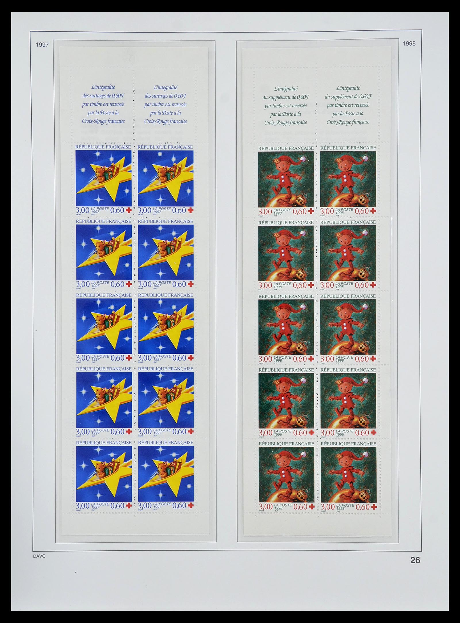 34657 026 - Postzegelverzameling 34657 Frankrijk postzegelboekjes 1952-2011.