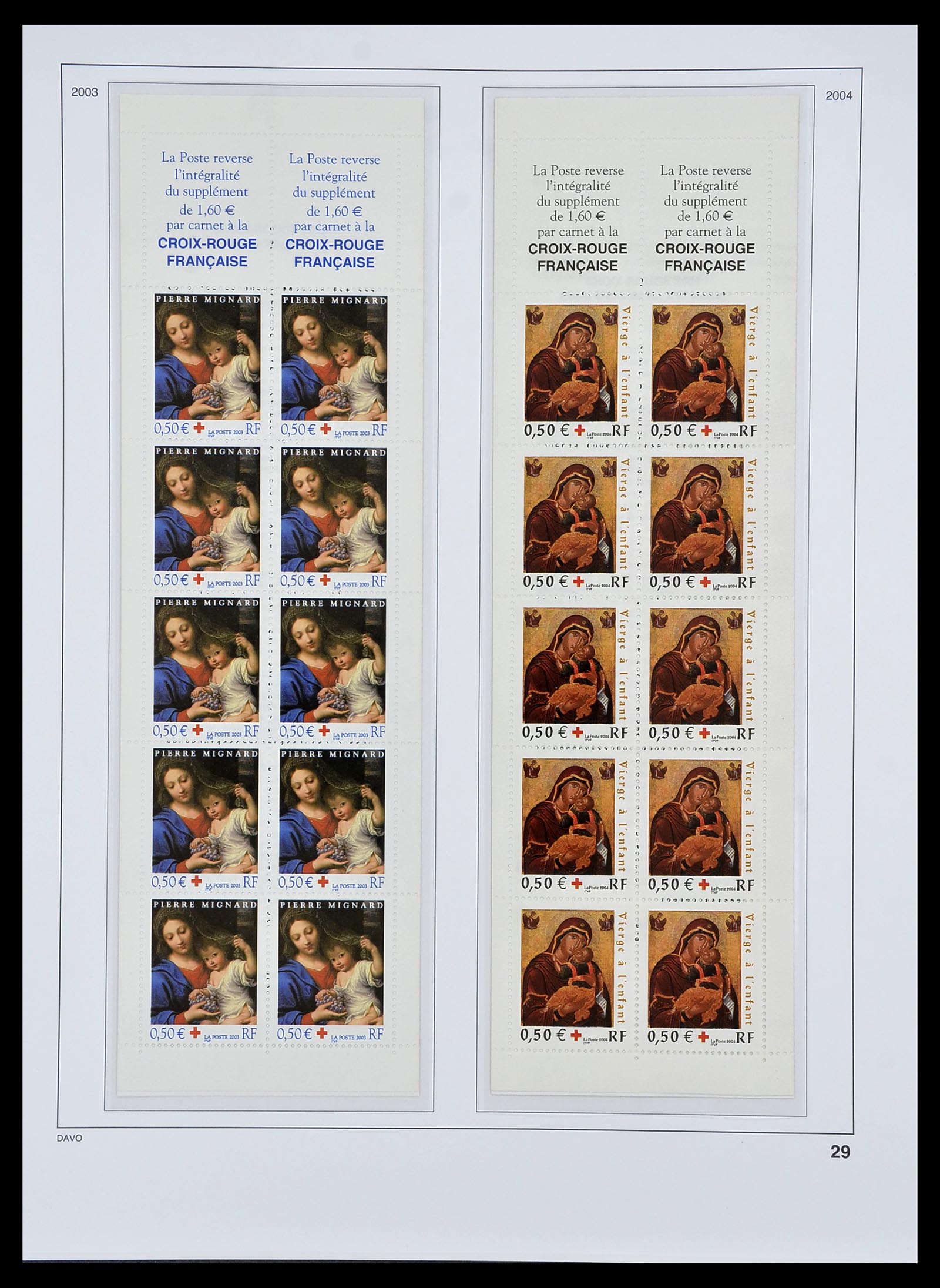 34657 029 - Postzegelverzameling 34657 Frankrijk postzegelboekjes 1952-2011.