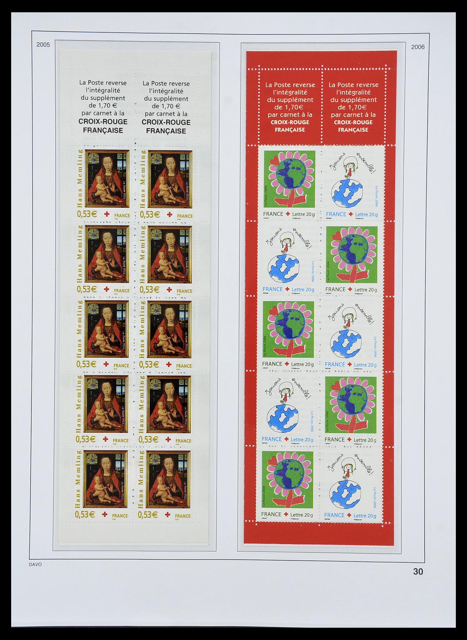 34657 030 - Postzegelverzameling 34657 Frankrijk postzegelboekjes 1952-2011.