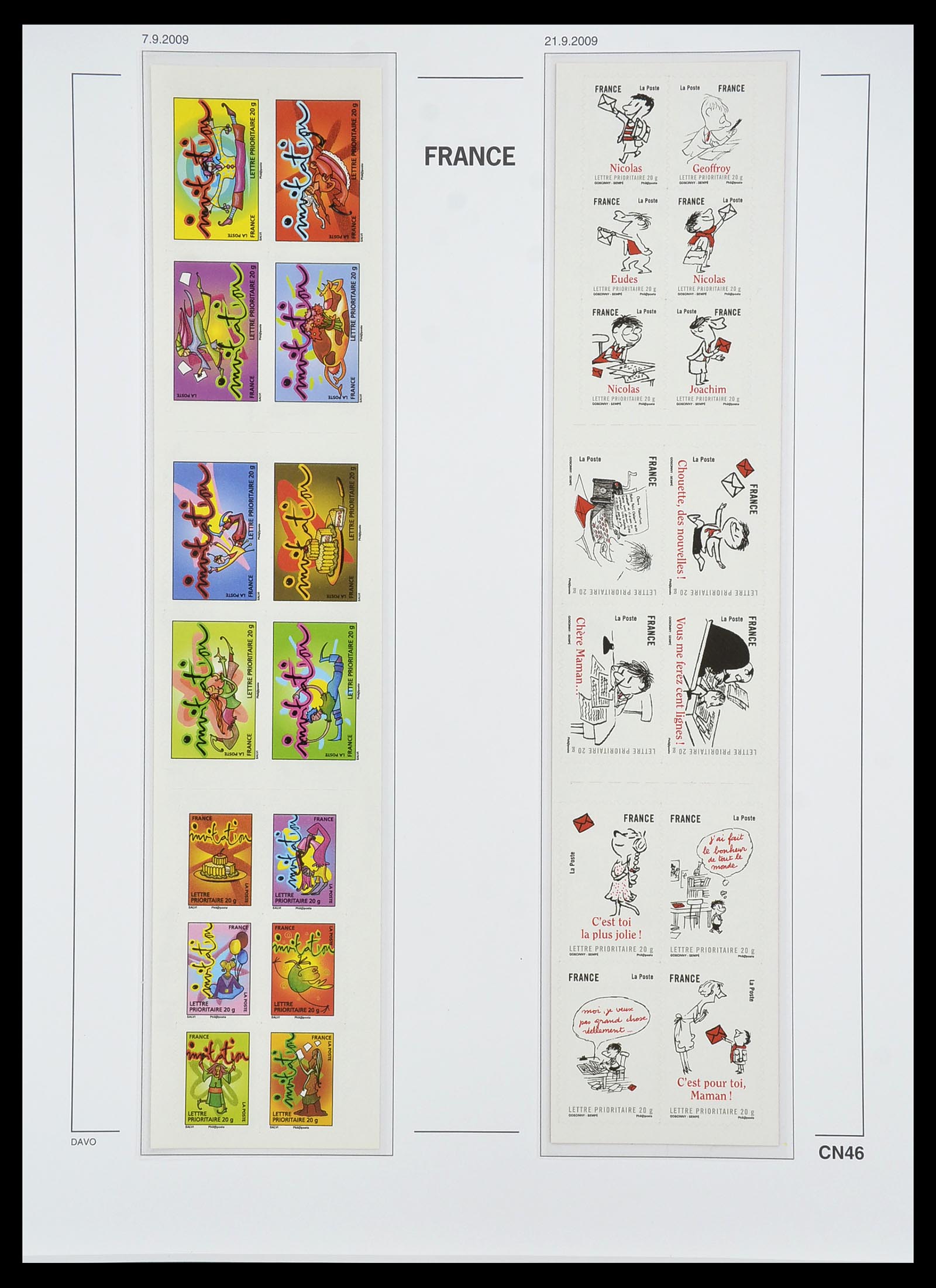 34657 054 - Postzegelverzameling 34657 Frankrijk postzegelboekjes 1952-2011.
