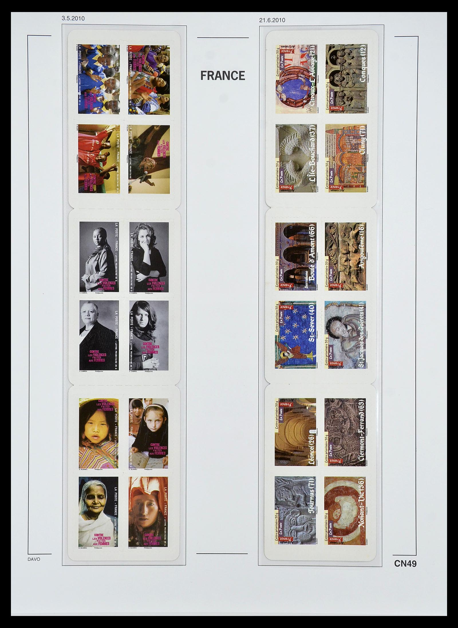 34657 057 - Postzegelverzameling 34657 Frankrijk postzegelboekjes 1952-2011.