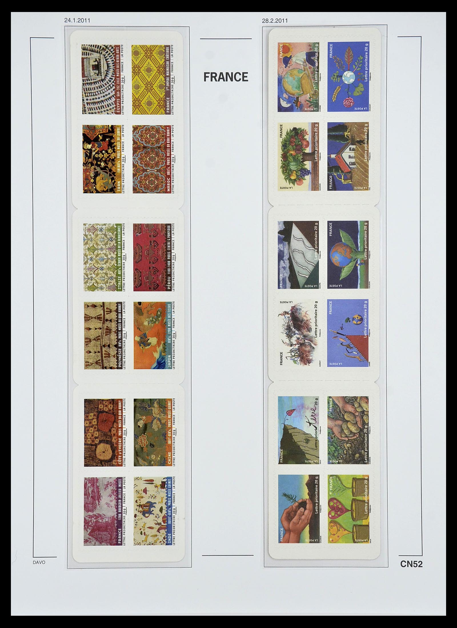 34657 062 - Postzegelverzameling 34657 Frankrijk postzegelboekjes 1952-2011.