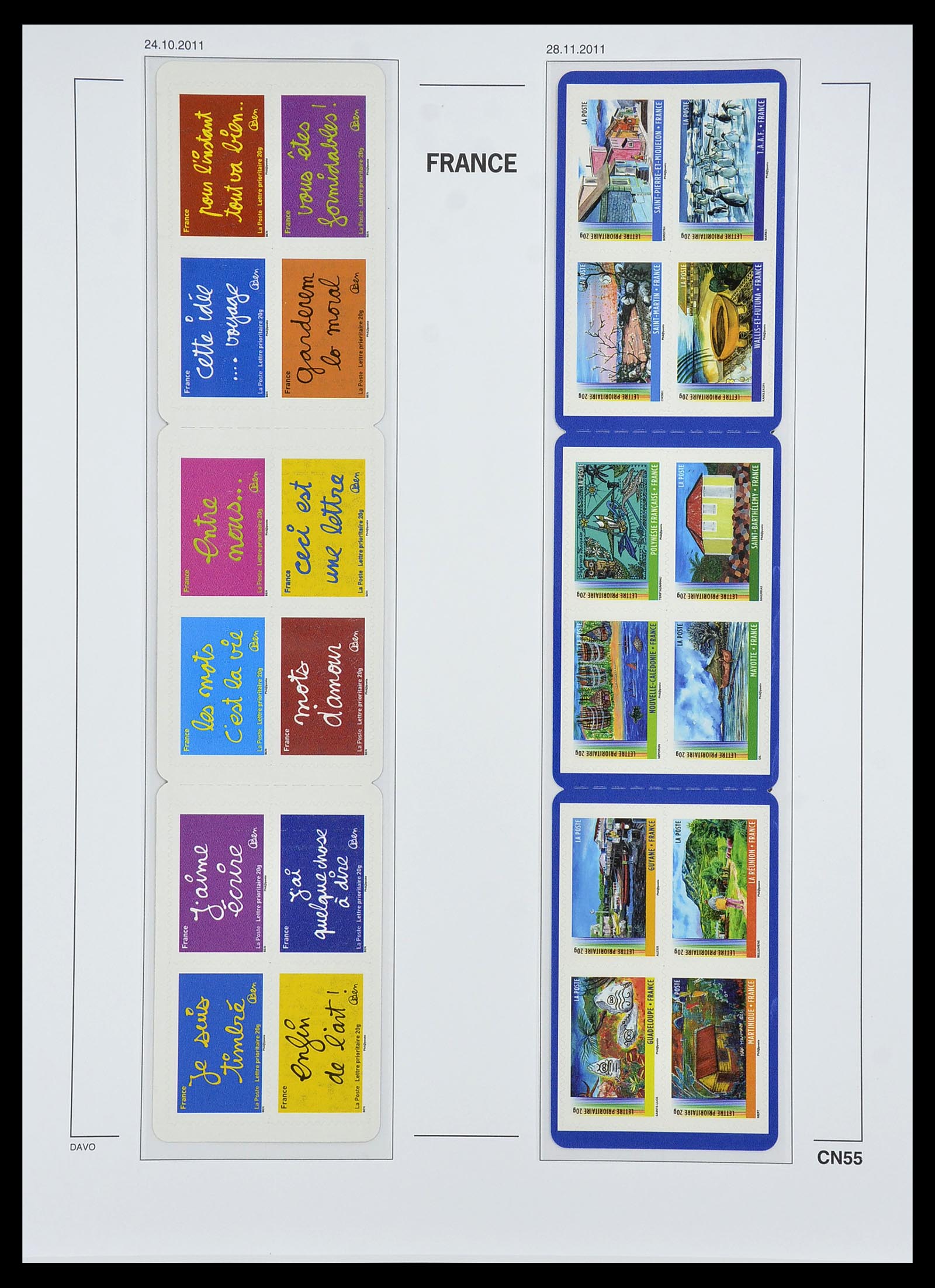 34657 065 - Postzegelverzameling 34657 Frankrijk postzegelboekjes 1952-2011.