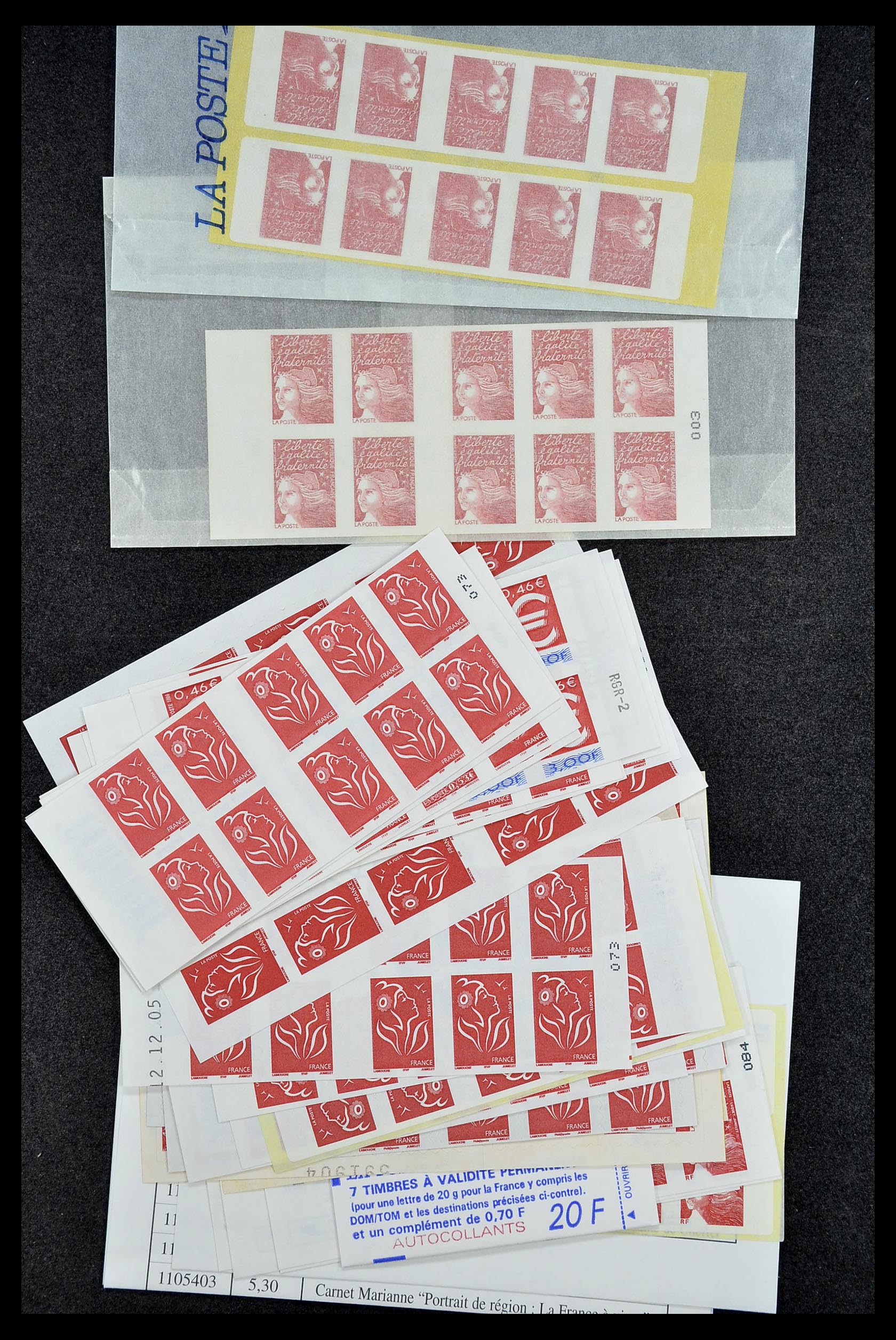 34657 070 - Postzegelverzameling 34657 Frankrijk postzegelboekjes 1952-2011.