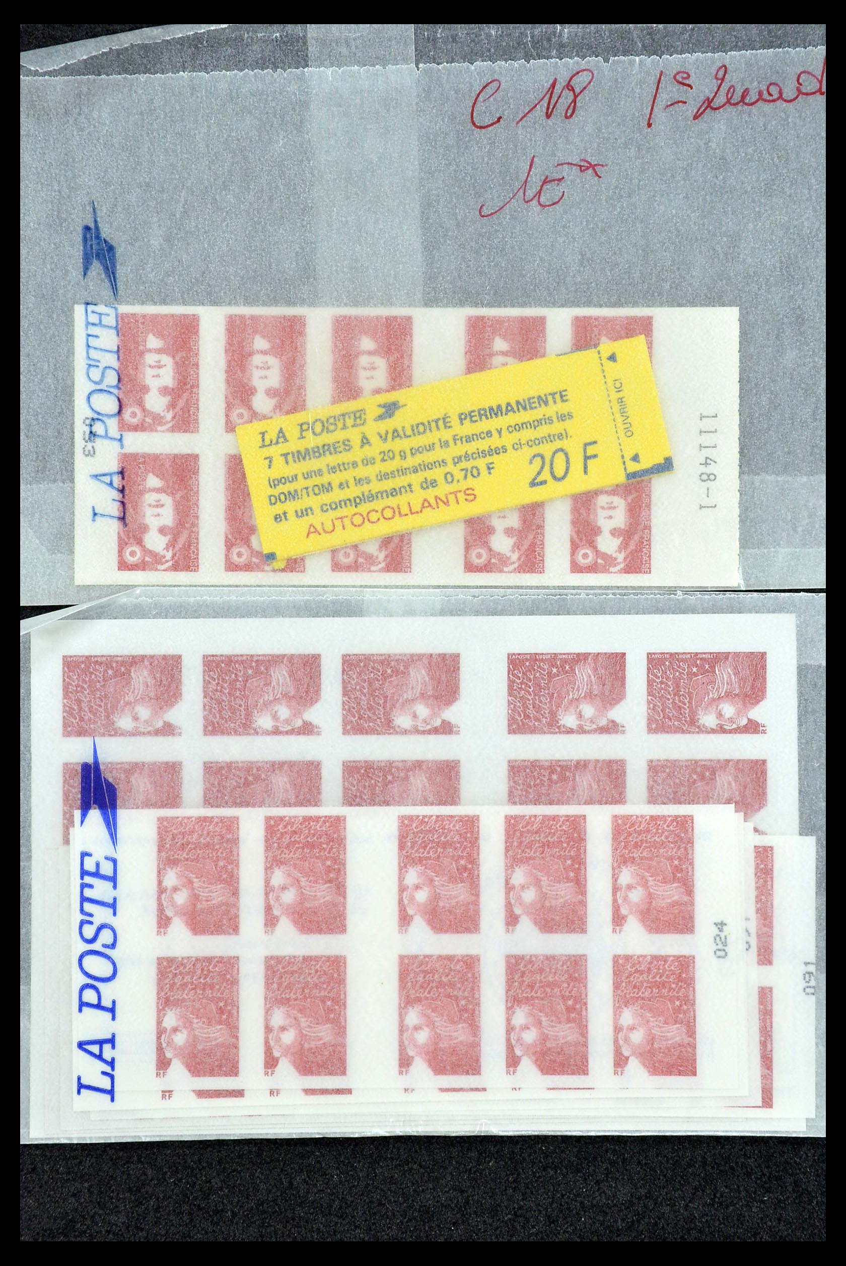 34657 071 - Postzegelverzameling 34657 Frankrijk postzegelboekjes 1952-2011.