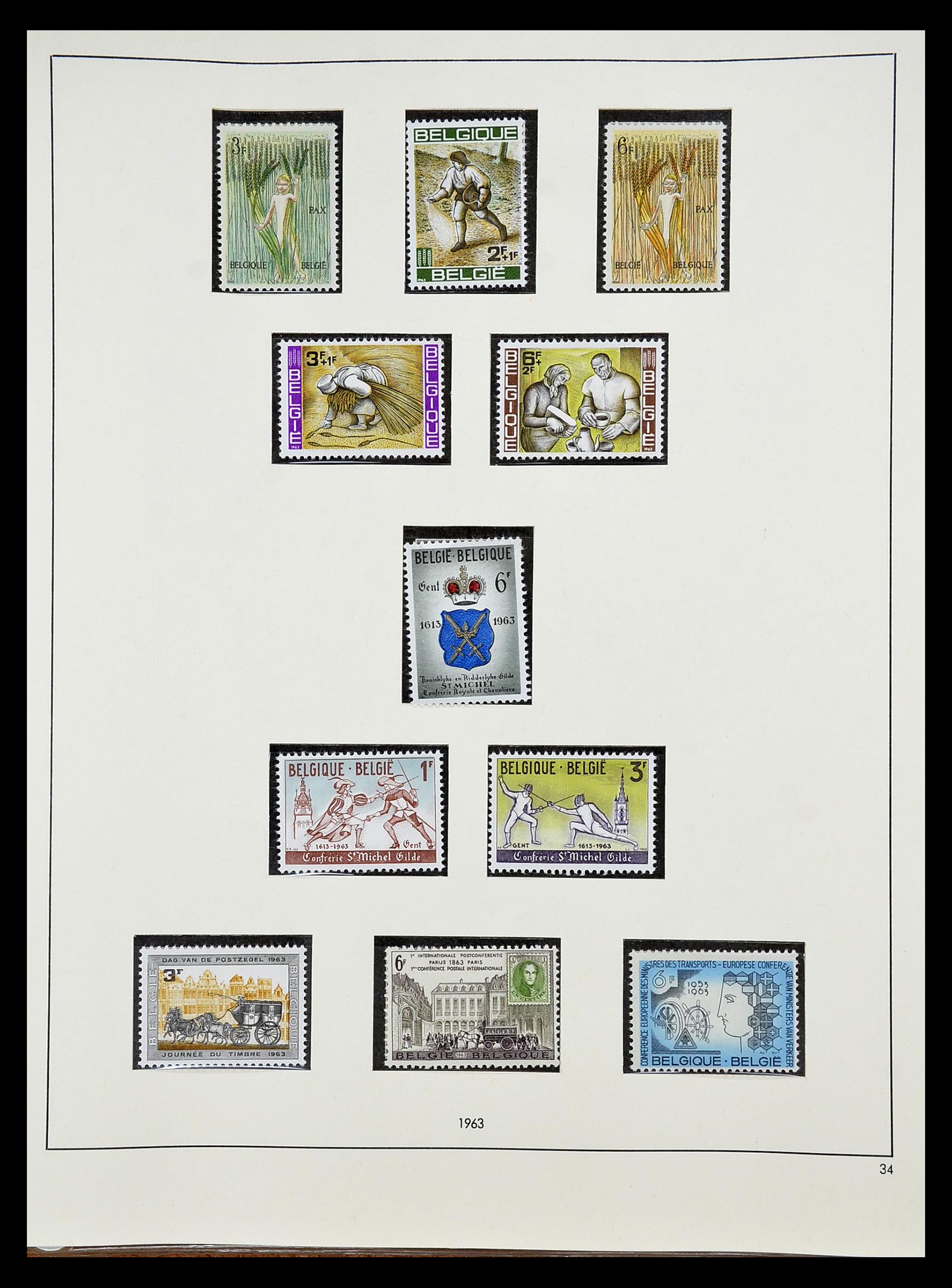 34658 014 - Stamp Collection 34658 Belgium 1963-2005.