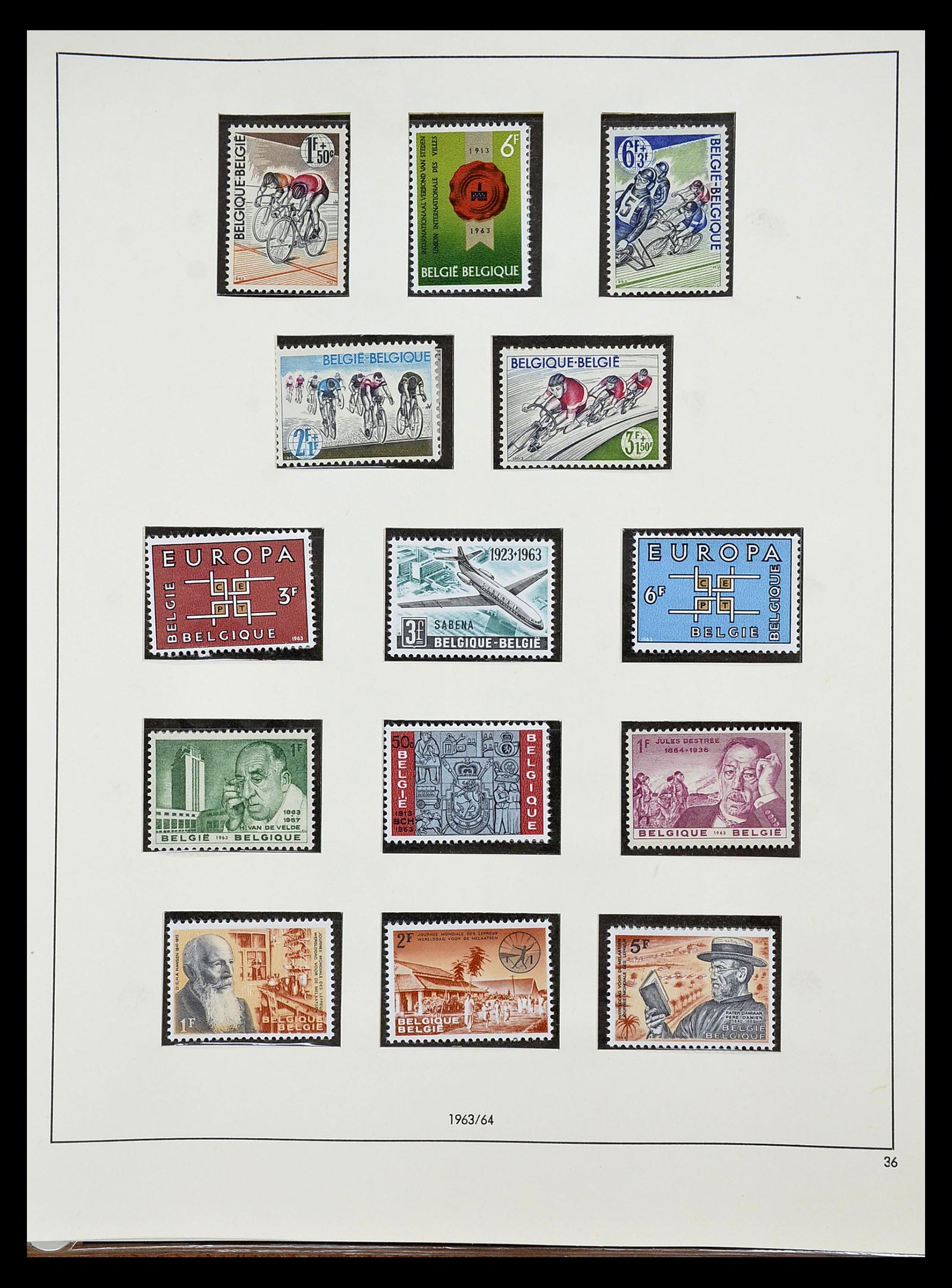 34658 016 - Stamp Collection 34658 Belgium 1963-2005.