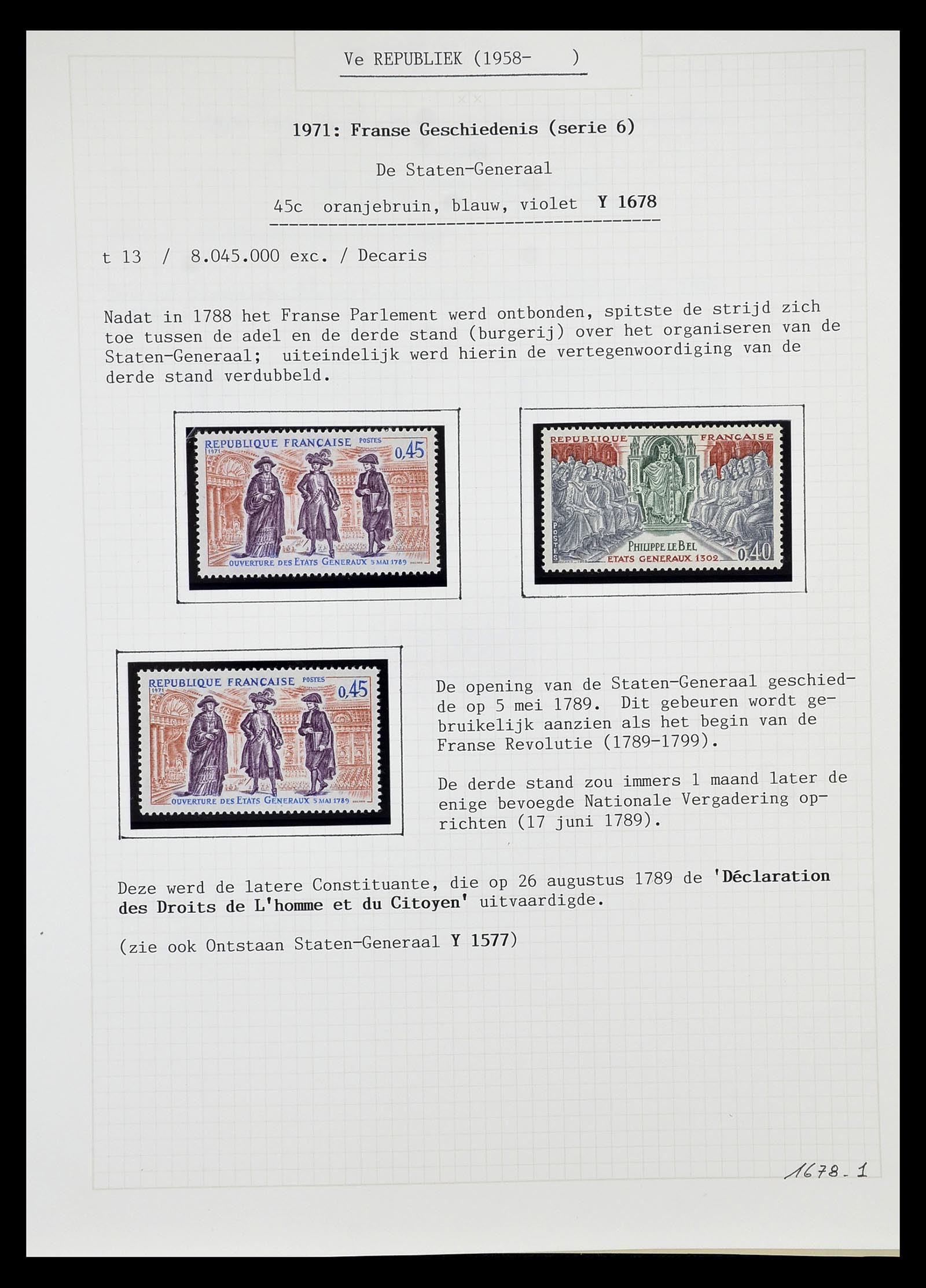 34659 1613 - Stamp Collection 34659 France 1849-1972.