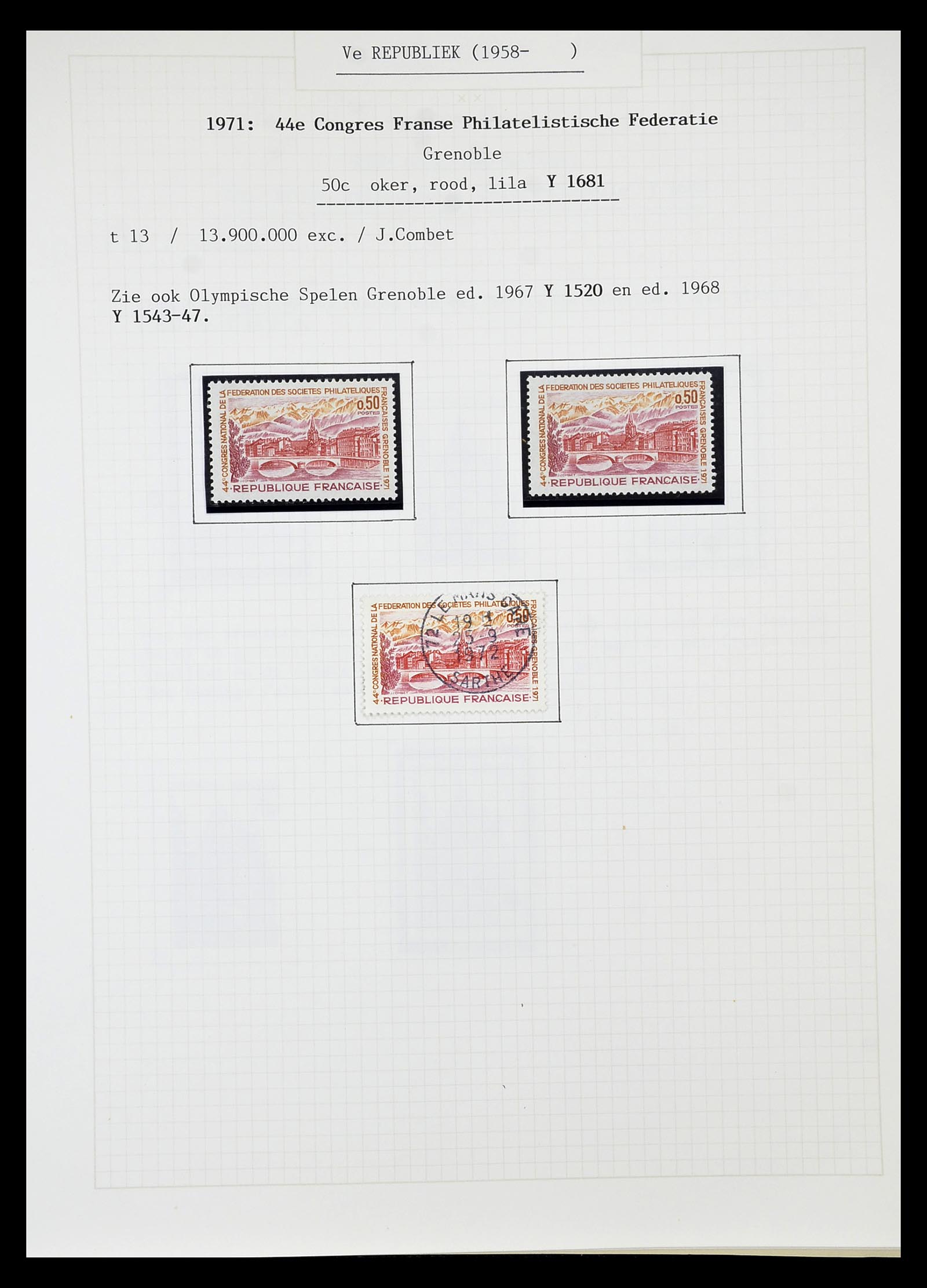 34659 1614 - Stamp Collection 34659 France 1849-1972.