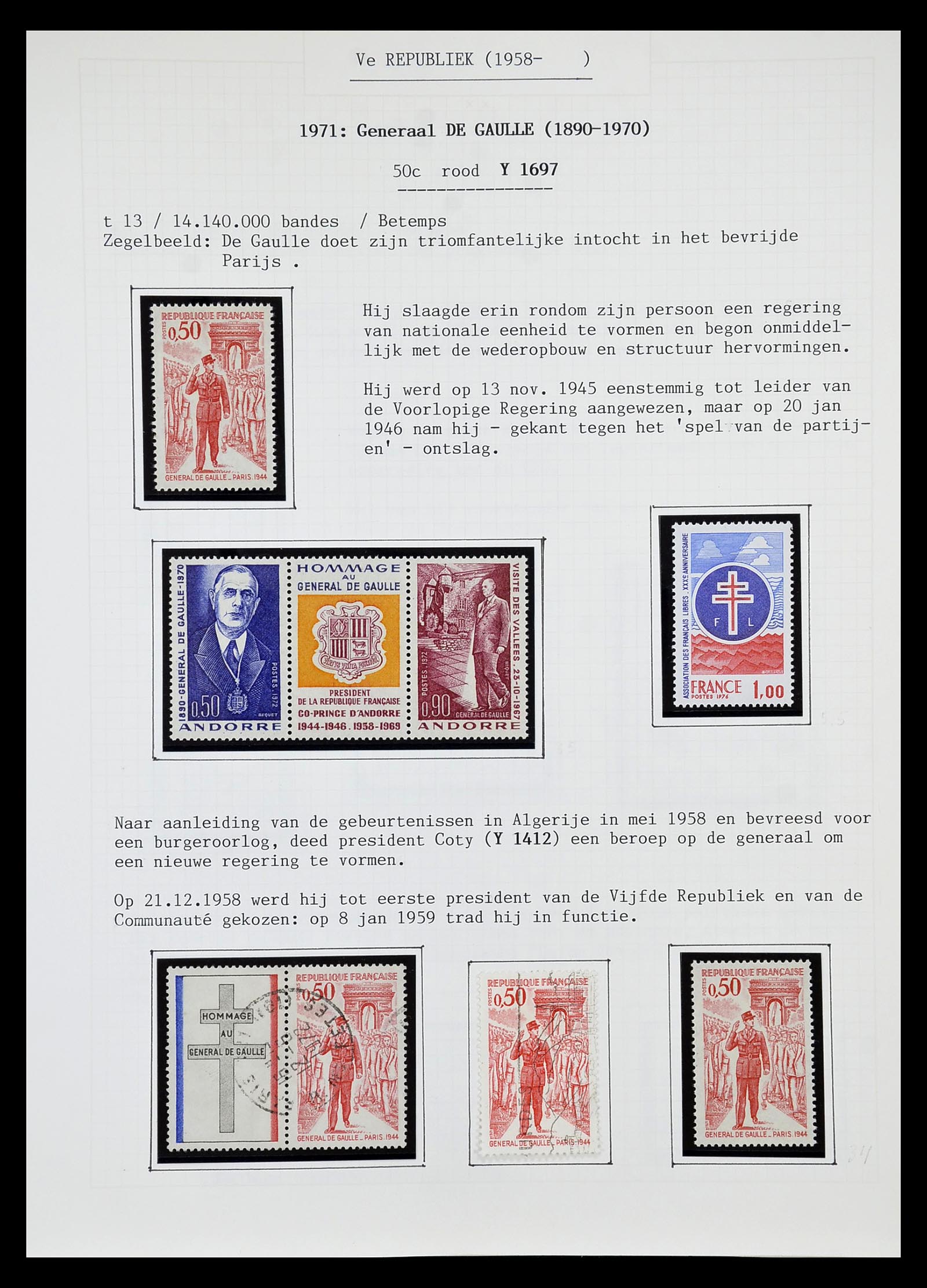 34659 1629 - Stamp Collection 34659 France 1849-1972.