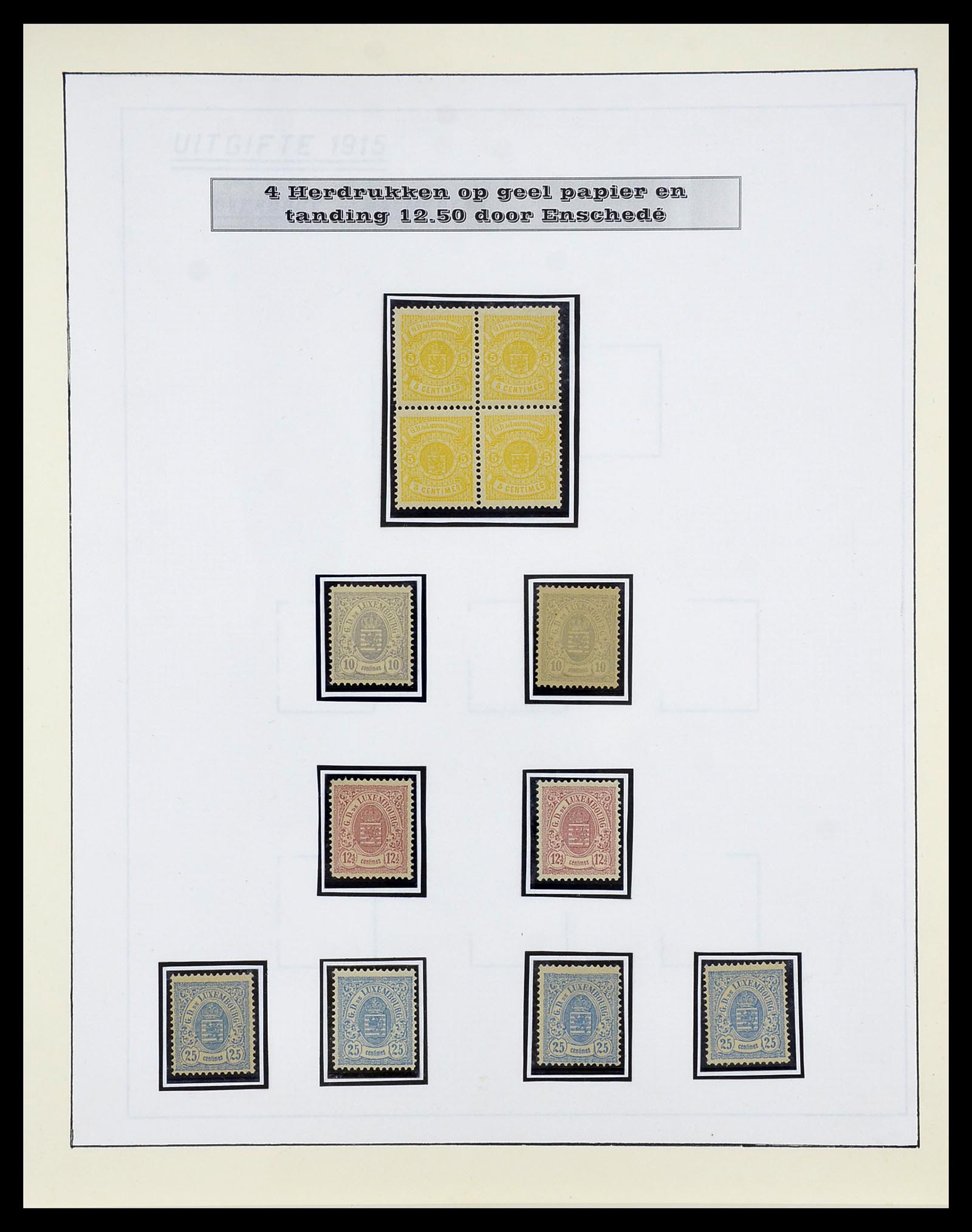 34660 024 - Postzegelverzameling 34660 Luxemburg speciaalverzameling 1852-1893.