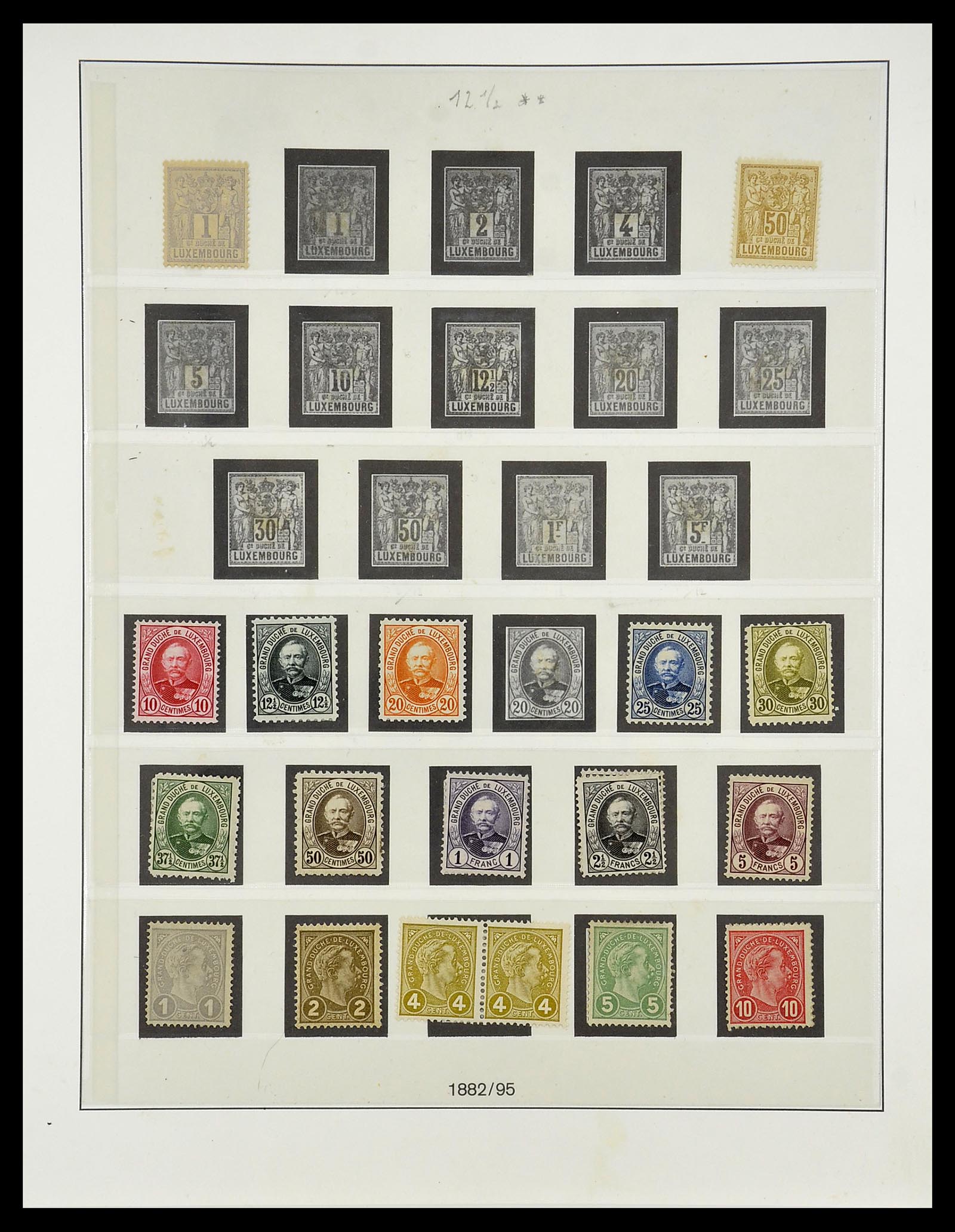 34660 025 - Postzegelverzameling 34660 Luxemburg speciaalverzameling 1852-1893.