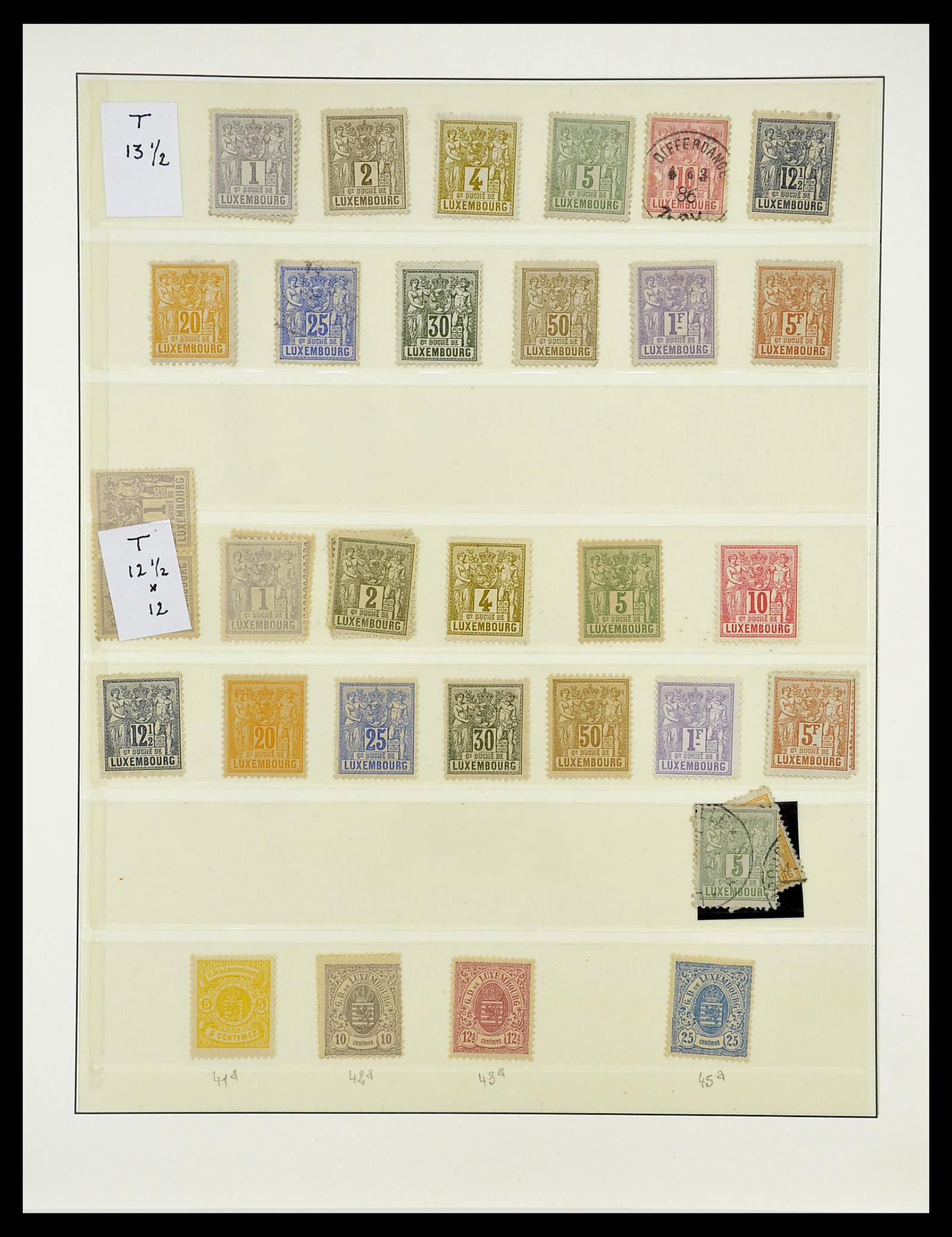 34660 026 - Postzegelverzameling 34660 Luxemburg speciaalverzameling 1852-1893.