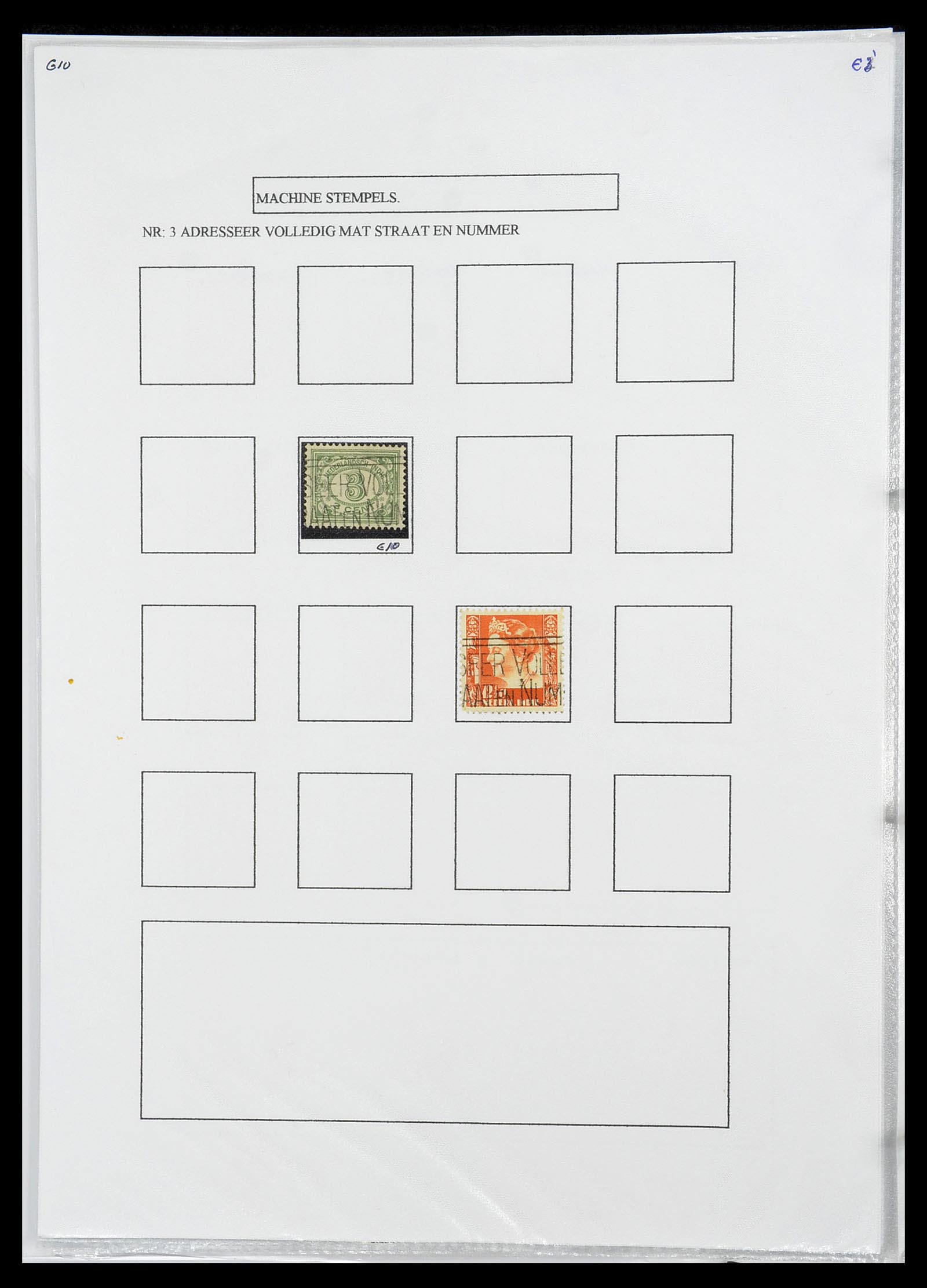 34662 009 - Postzegelverzameling 34662 Nederlands Indië stempels 1873-1948.
