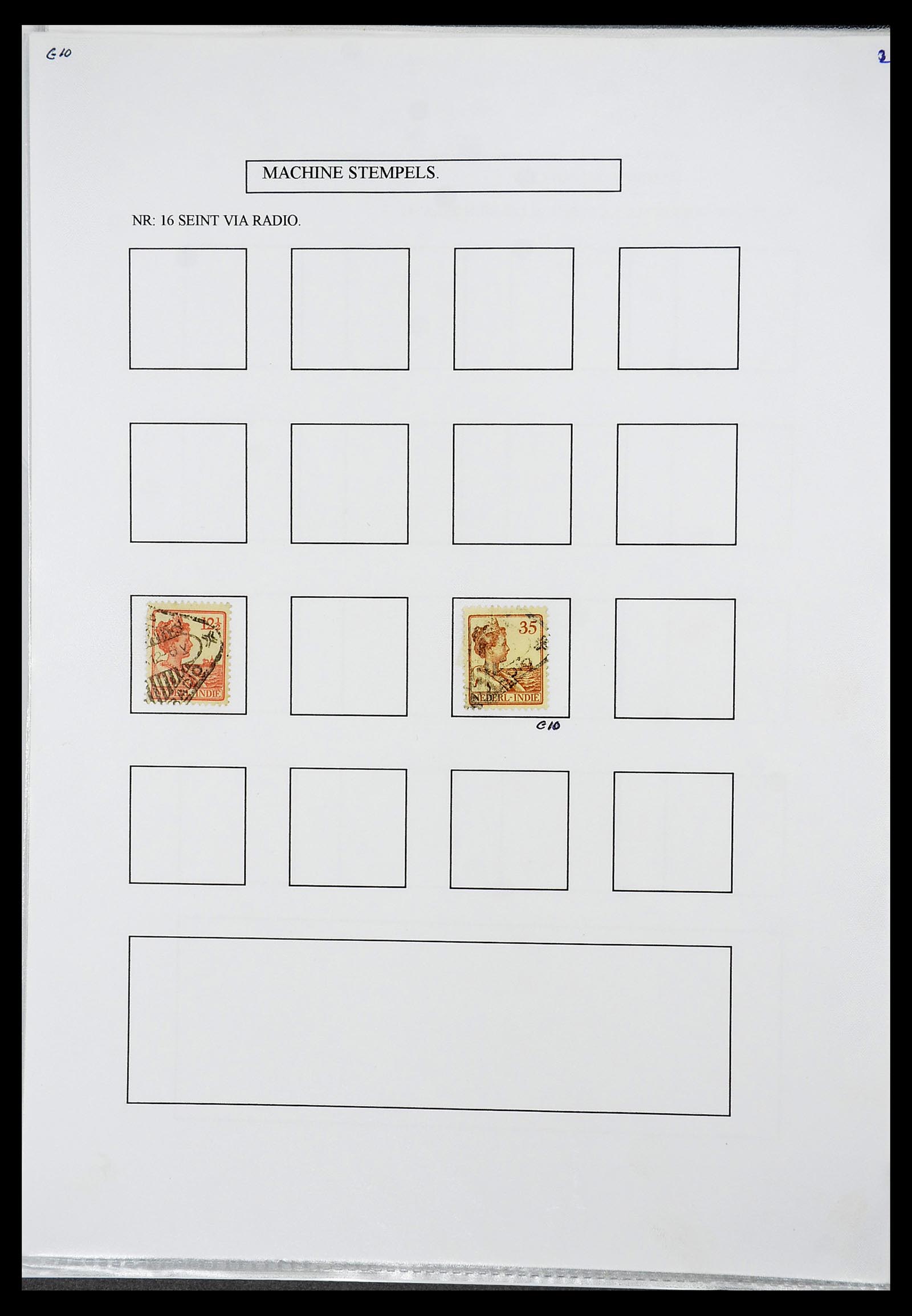 34662 019 - Postzegelverzameling 34662 Nederlands Indië stempels 1873-1948.