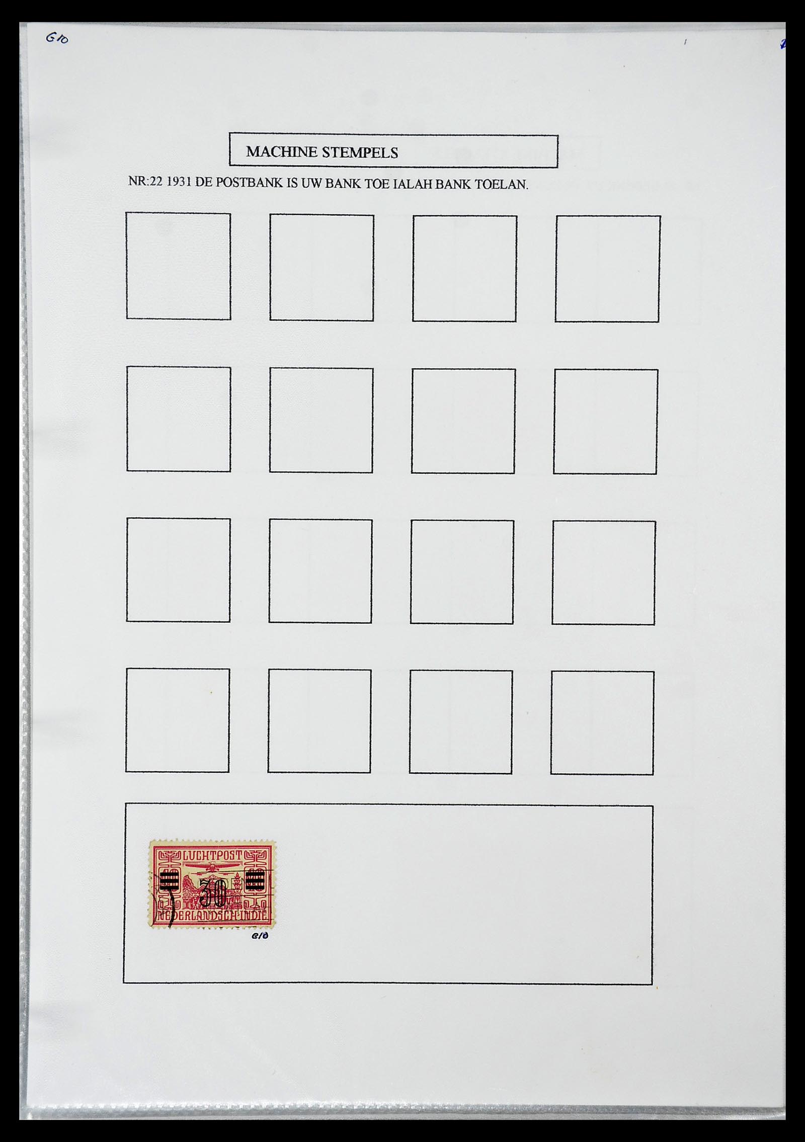 34662 024 - Stamp Collection 34662 Dutch east Indies cancels 1873-1948.